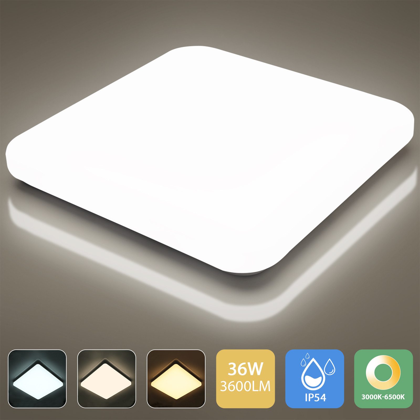 Oraymin LED Deckenleuchte Dimmbar, 36W 3600LM günstig online kaufen