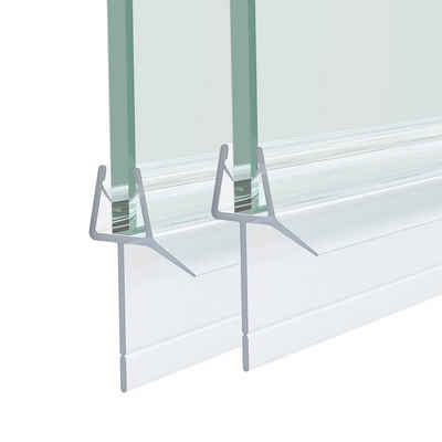 Boromal Duschdichtung Ersatzdichtung Wasserabweiser PVC 50-100cm für 6mm 8mm Glas Duschtür, L: 60 cm, (2-St), Wasserabweiser Schwallschutz für Glastür Duschwand Duschkabine