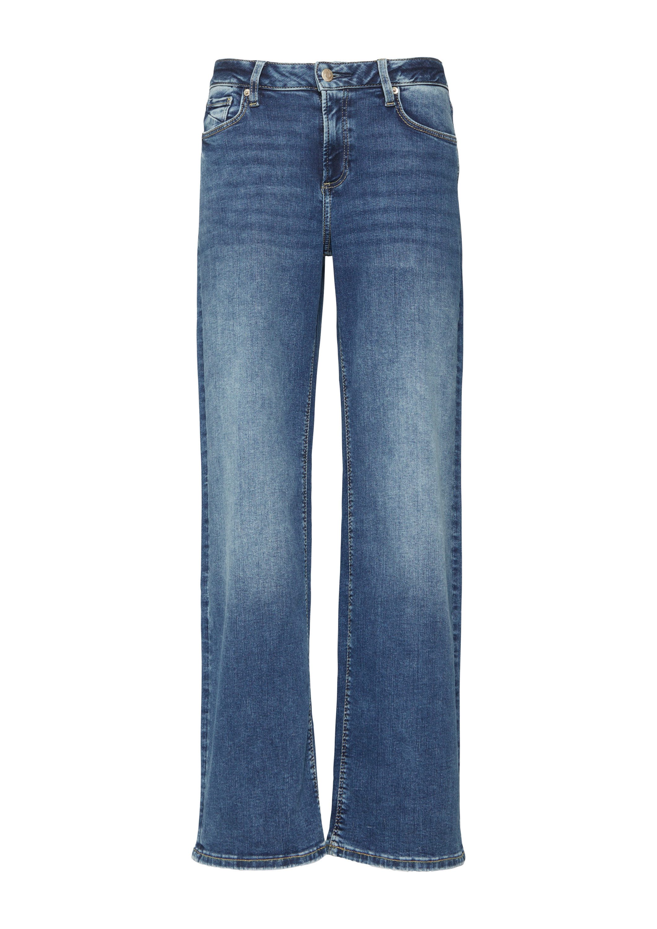 QS Weite Jeans Jeans-Hose CATIE Jeans Catie / Slim Fit / Mid Rise / Wide Le günstig online kaufen
