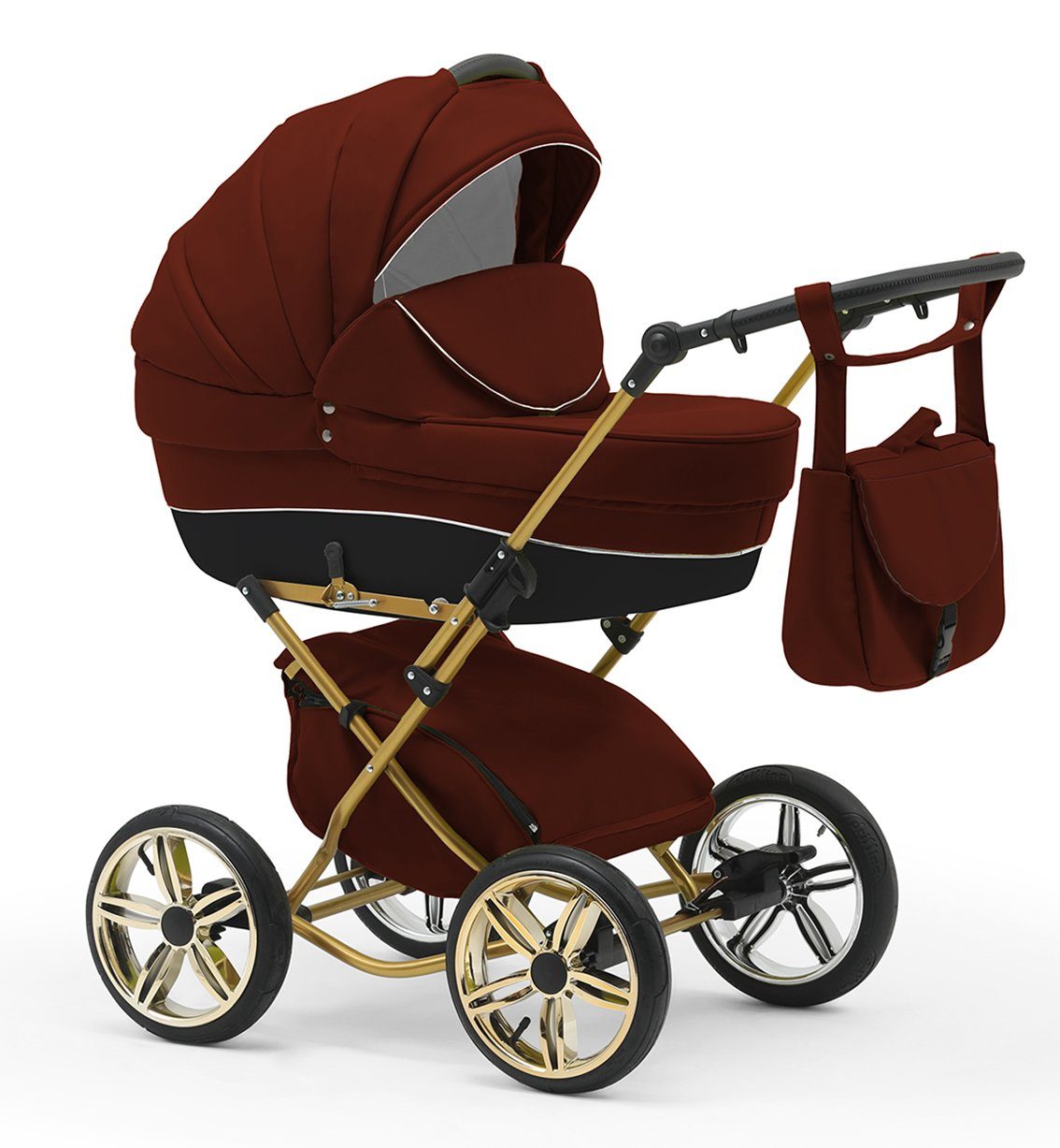 Sorento Geburt von babies-on-wheels Teile 4 in Designs 11 1 bis Kombi-Kinderwagen in 2 - Bordeaux 30 Jahre -