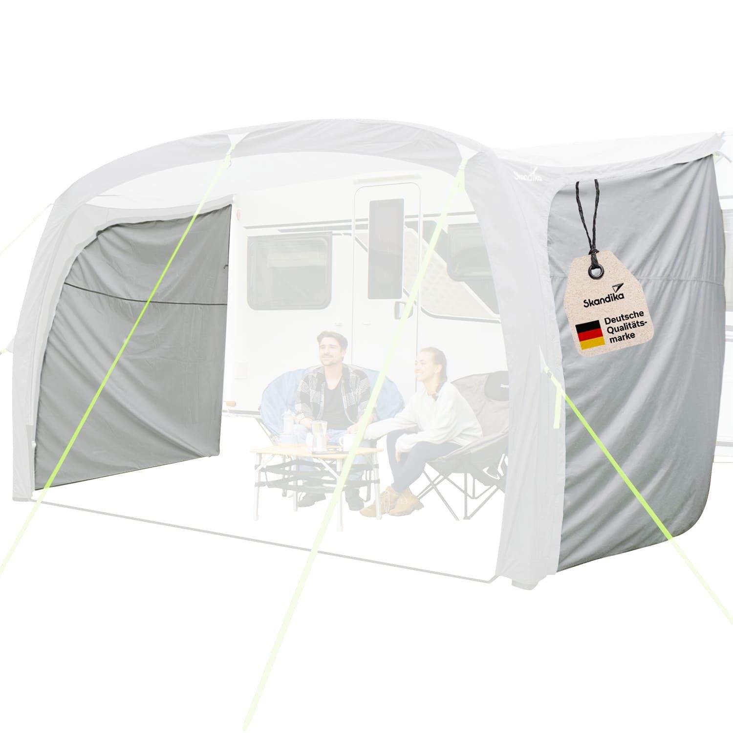 Skandika Vorzelt Seitenwände (2 Stk) für Vorzelt Vika Air Caravan 400, (Befestigung: Reißverschlüsse, Dimensionen 240 × 220 cm), aufblasbares Vordach, Caravan Tarp, UV 50+, 3000 mm Wassersäule