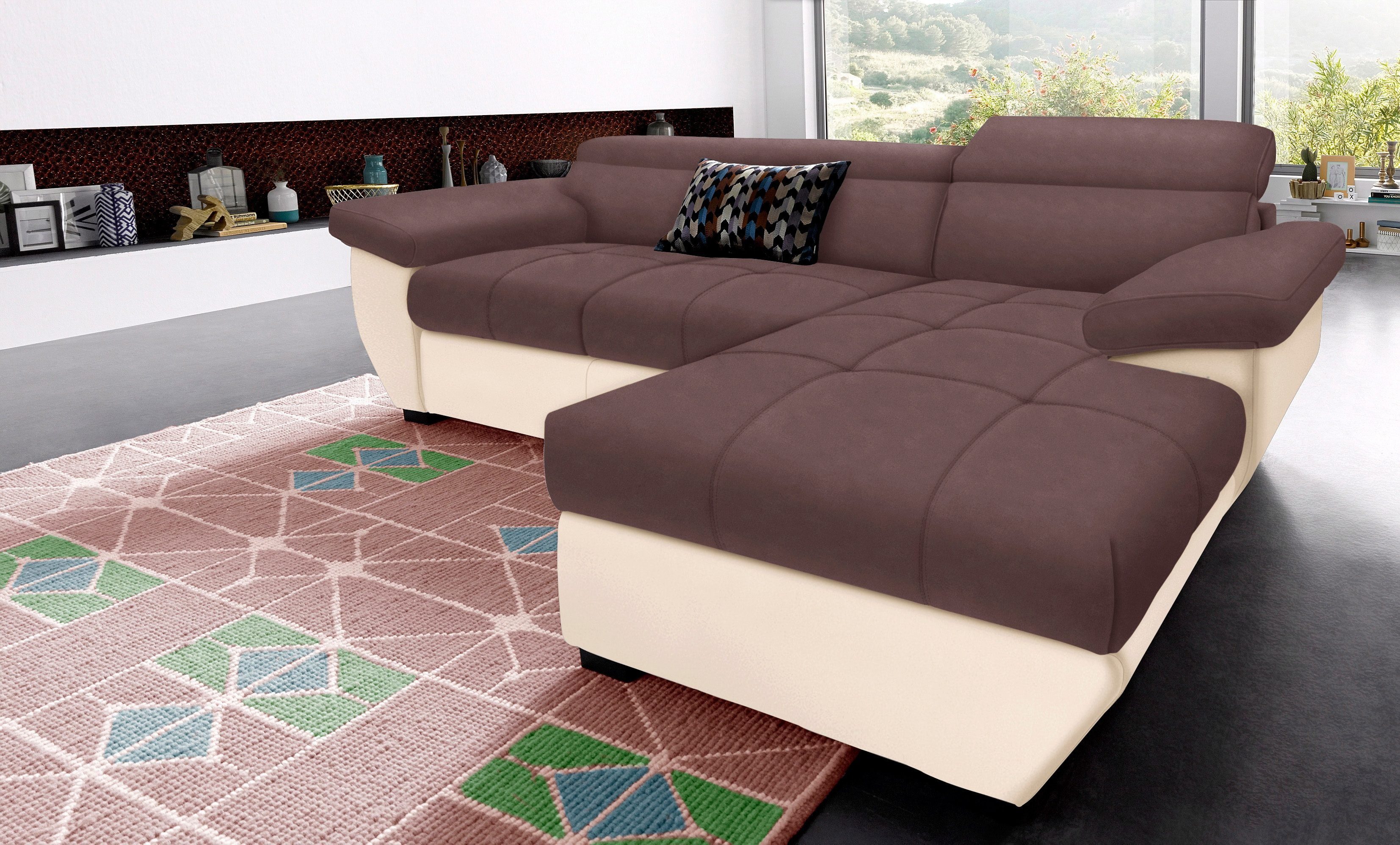 COTTA Ecksofa Speedway L-Form, mit Kopfteilverstellung, wahlweise mit Bettfunktion & Bettkasten