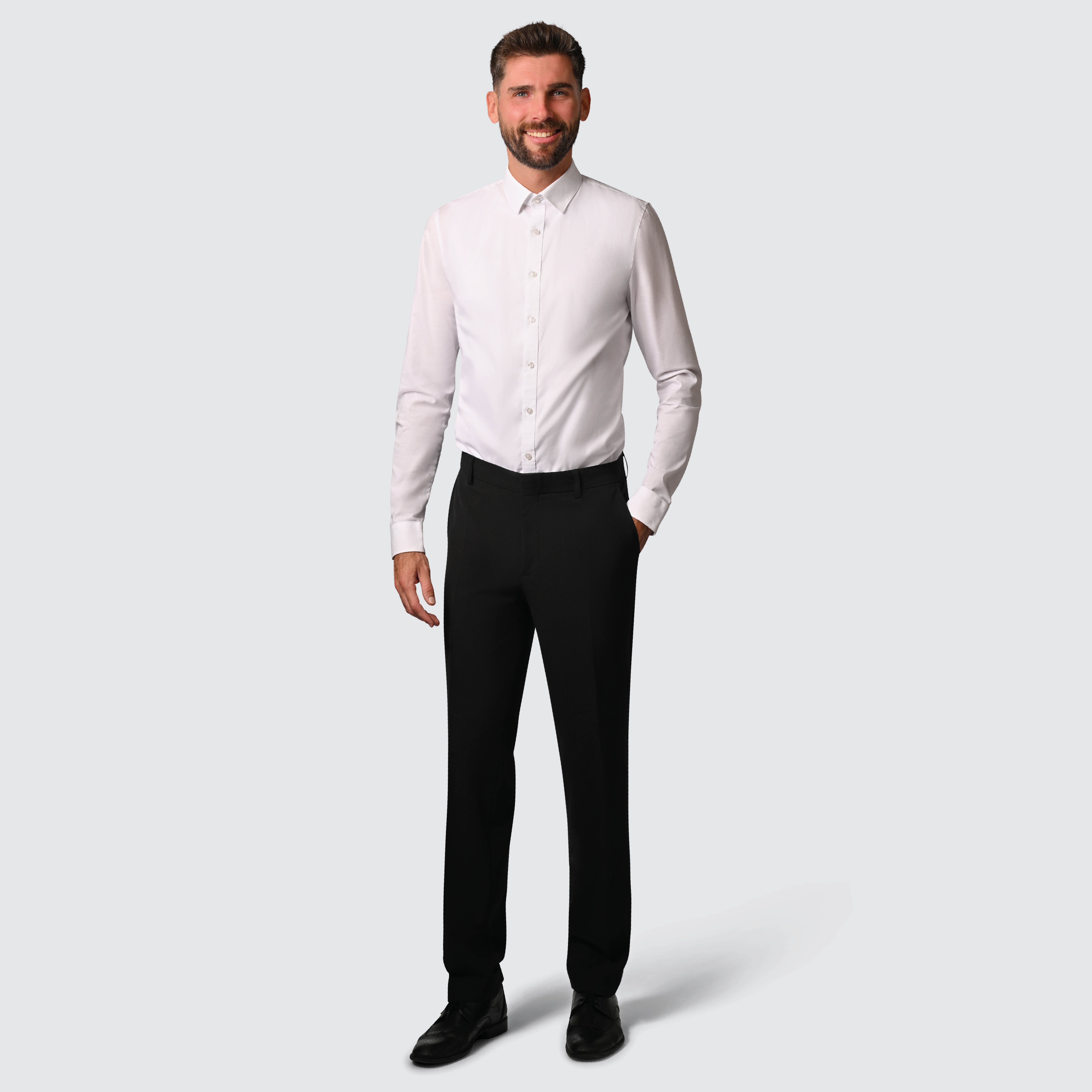 Hirschthal Anzug Herren Business Anzug Slim-Fit (Anzughose & Sakko 2 -tlg. Anzug Set) im eleganten Look – Bild 4 von 5