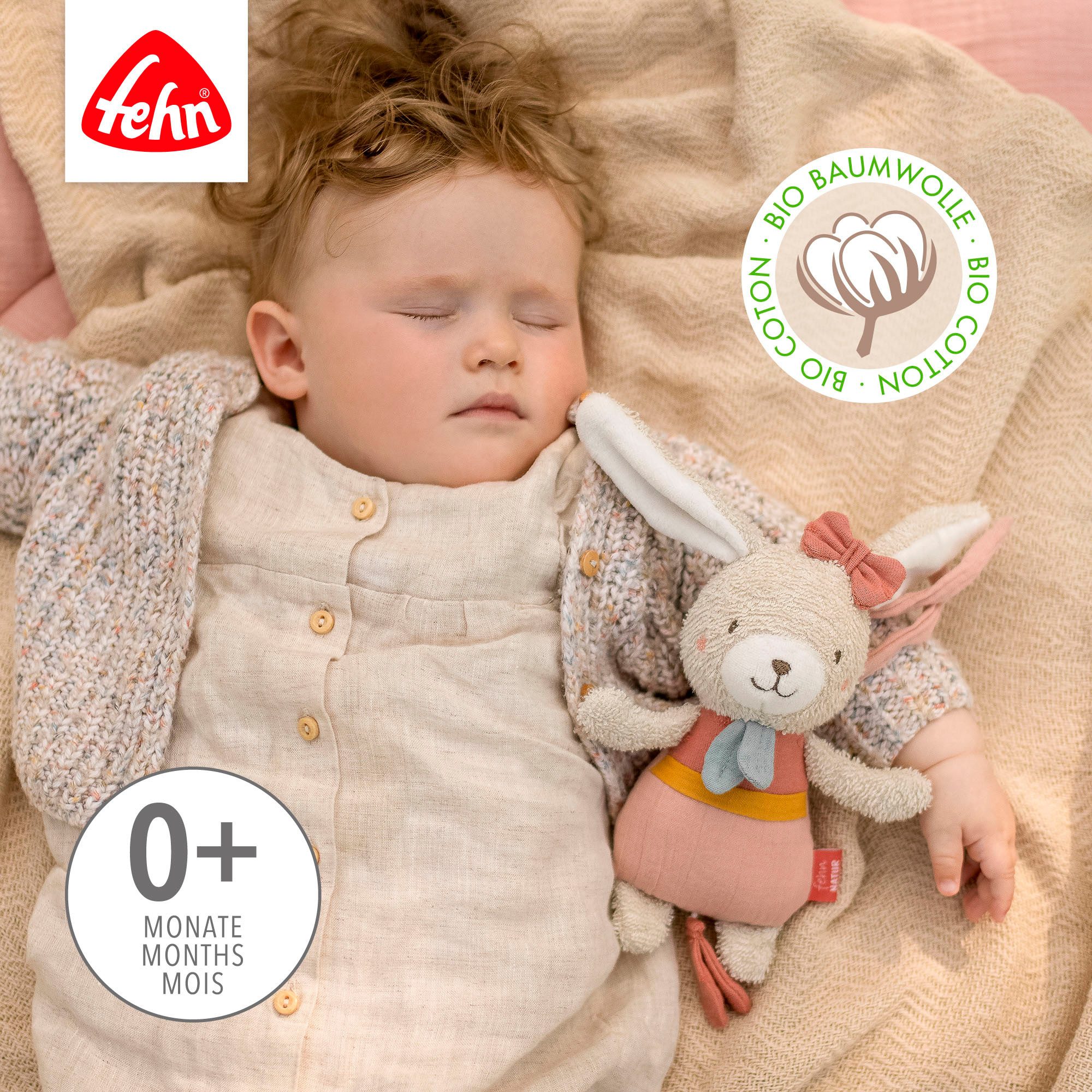 Fehn Spieluhr fehnNATUR, Hase, mit herausnehmbarem Spielwerk