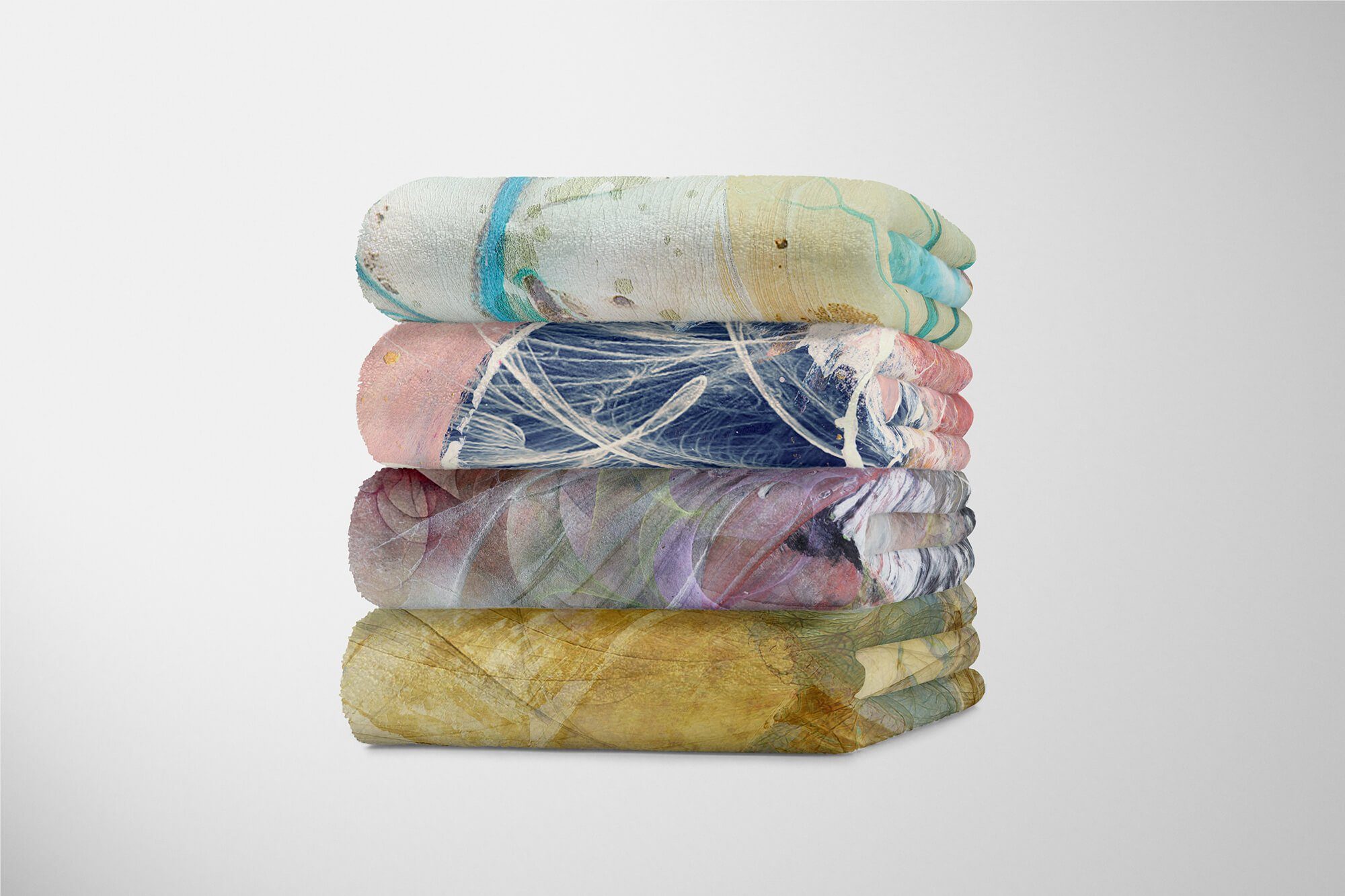 mit Baumwolle-Polyester-Mix (1-St), abstrakten Handtuch Art Sinus Strandhandtuch Saunatuch Enigma Handtuch Kuscheldecke Motiv, Handtücher