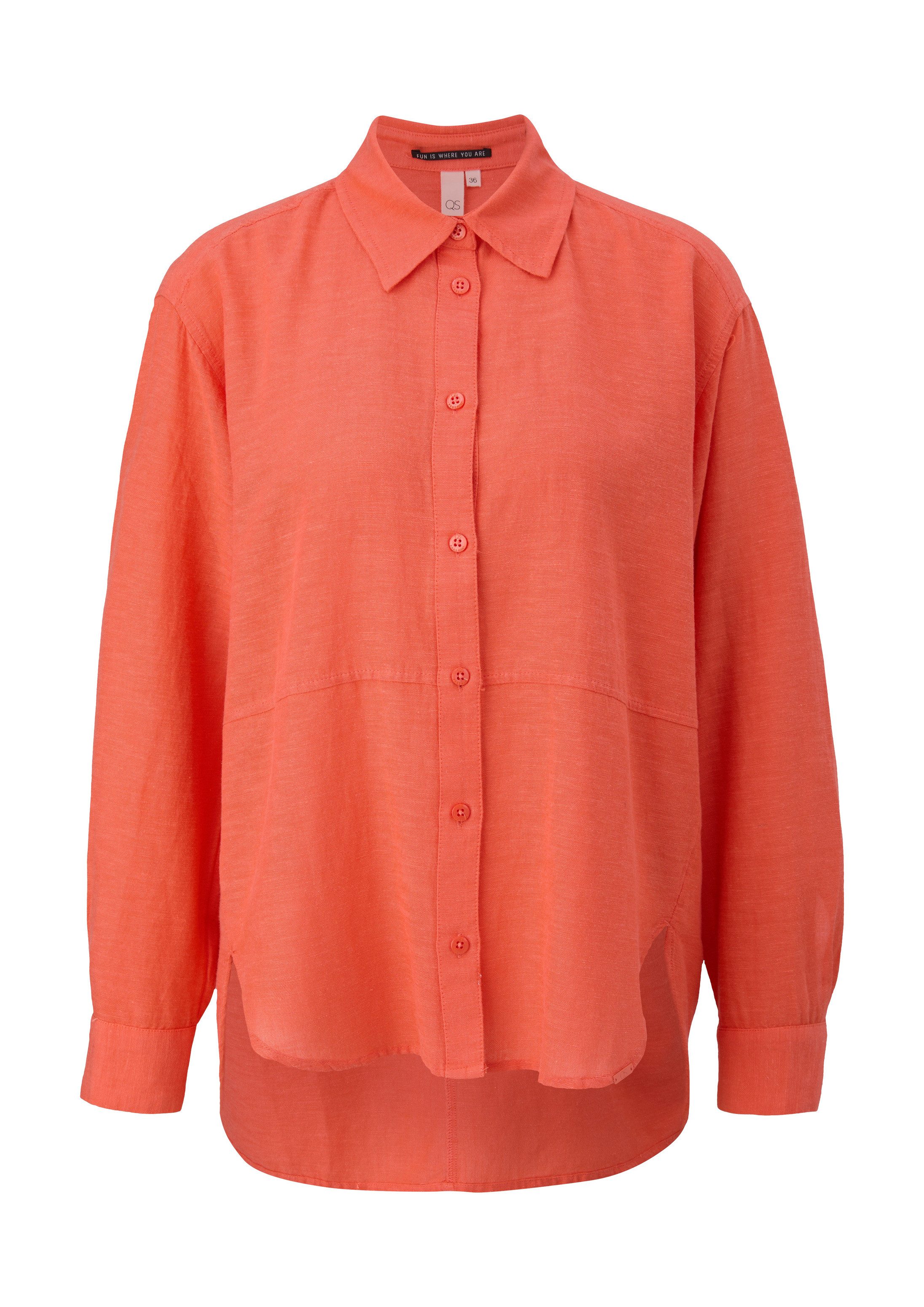 QS Langarmbluse Bluse Oversized Bluse aus Viskosemix