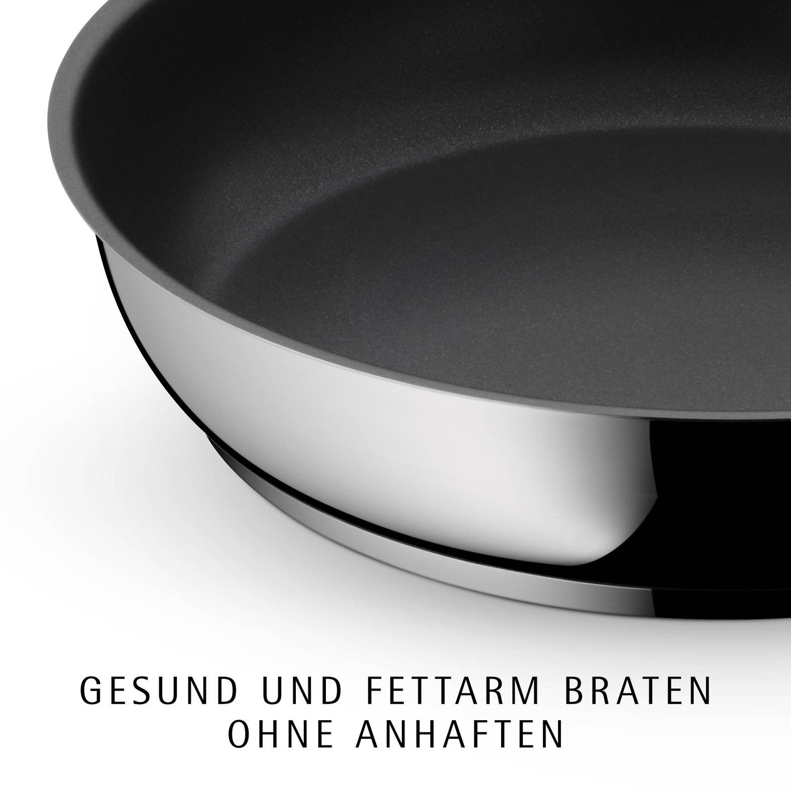 WMF Pfannen-Set Devil, Bratpfannen Induktion, robuste Antihaftversiegelung, Cromargan® Edelstahl Rostfrei 18/10 (Set, 2-tlg., 2x Pfannen Ø 24/28 cm), TransTherm®-Allherdboden, für alle Herdarten geeignet, Bakelitgriff