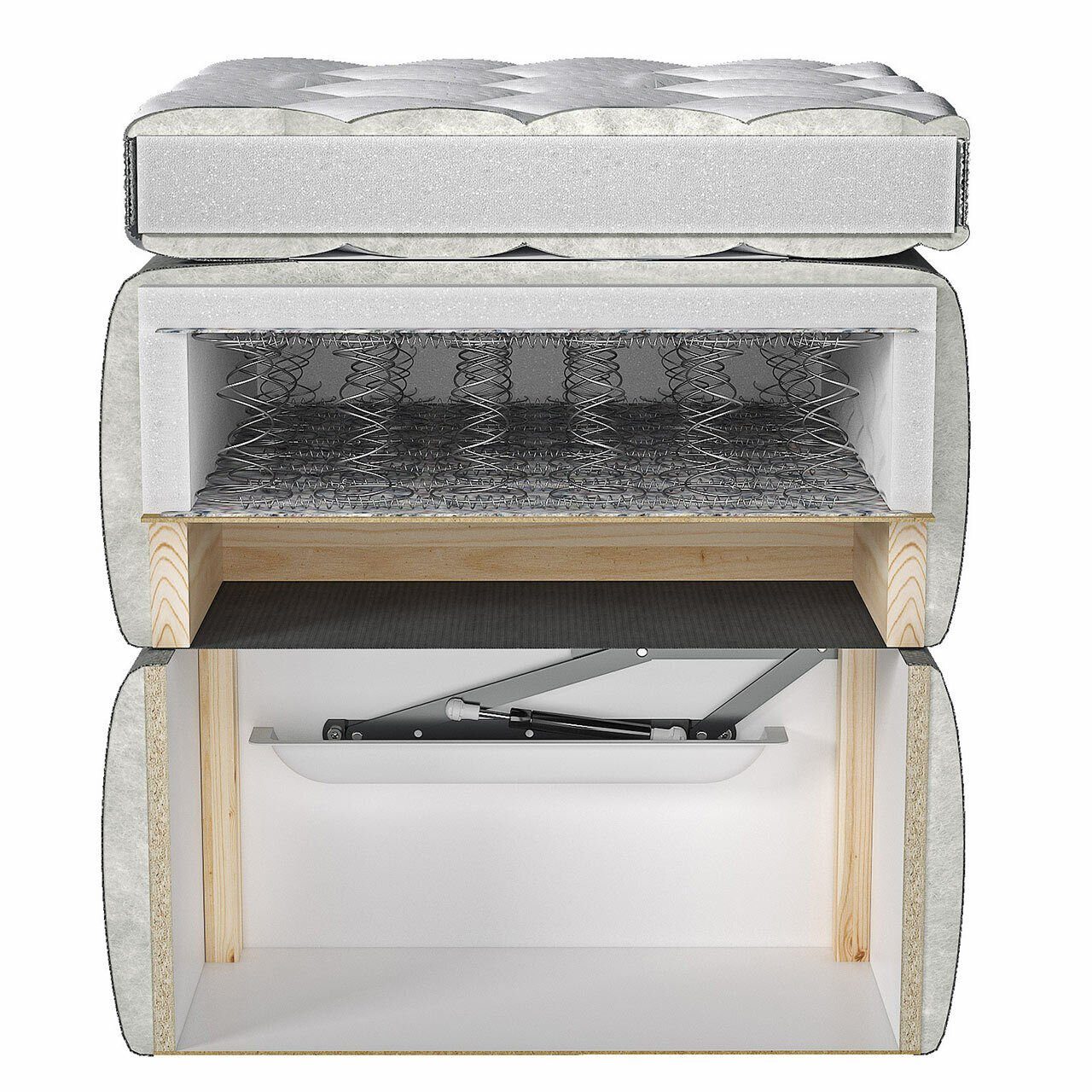 yourhouse24 Boxspringbett Figaro mit 2 Bettkästen, Doppelbett mit Bonell-Ma günstig online kaufen