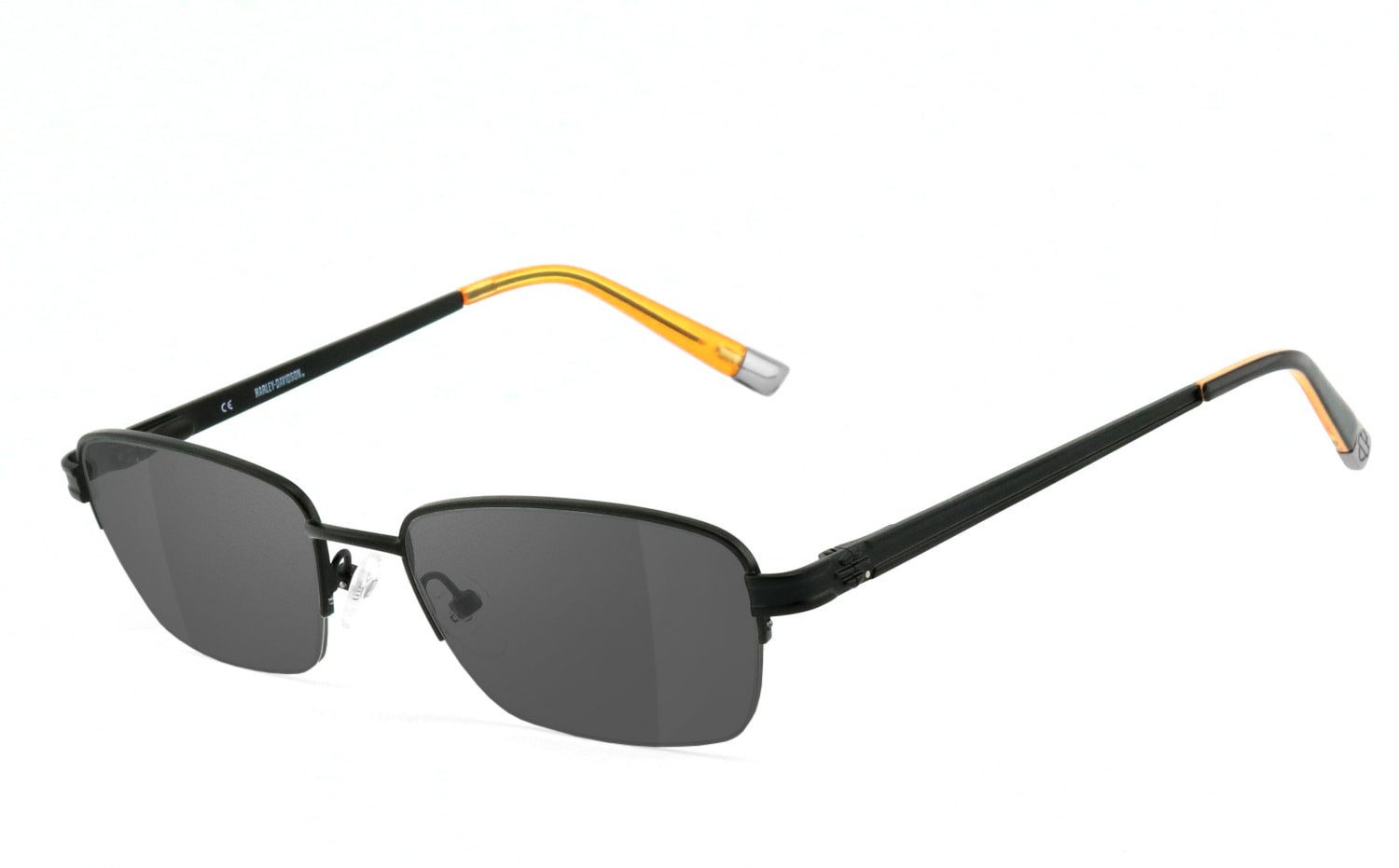 HARLEY-DAVIDSON Sonnenbrille HD0704-52BLK Halbrand Gestell aus Metall