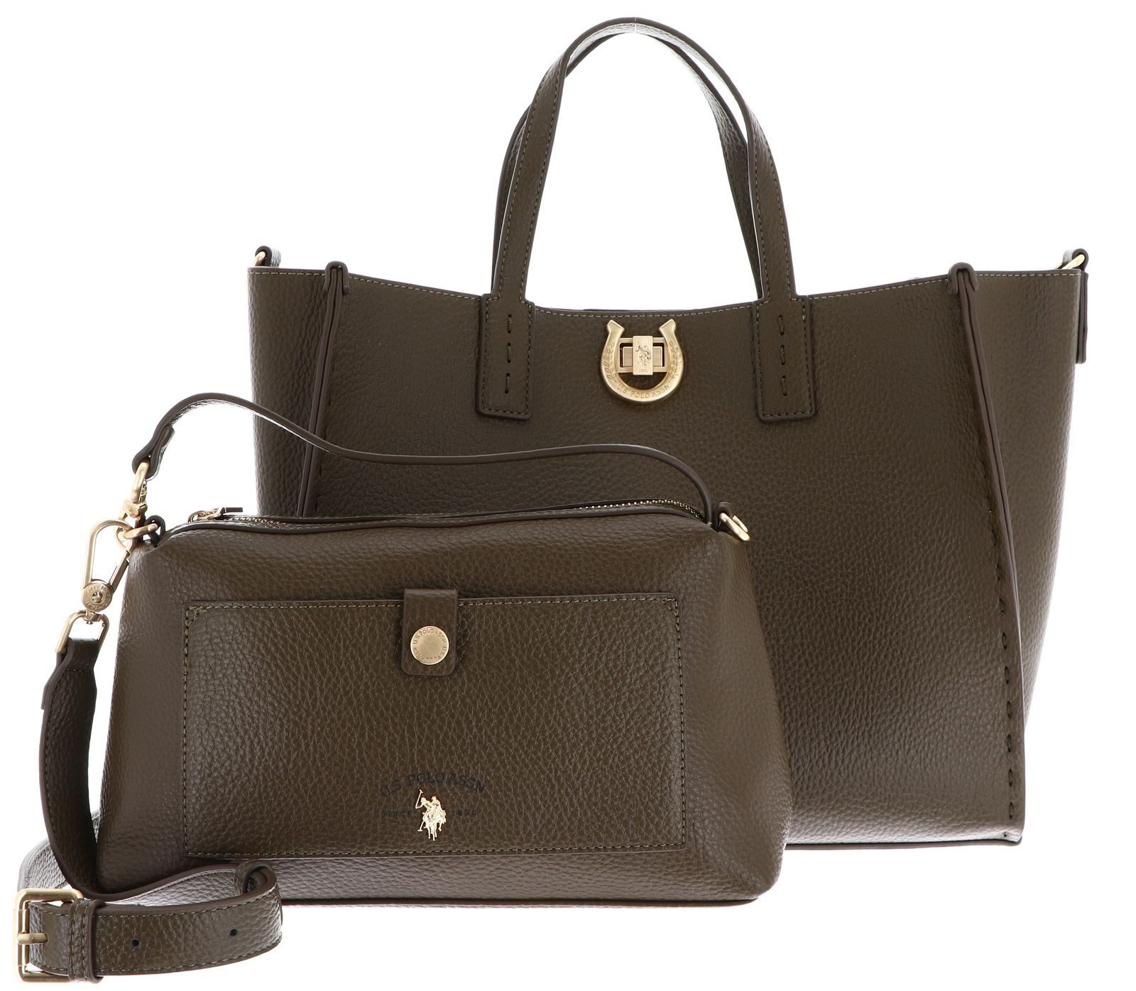 U.S. Polo Assn. Schultertasche Double Handle With Extra Bag (Set, 2-tlg)