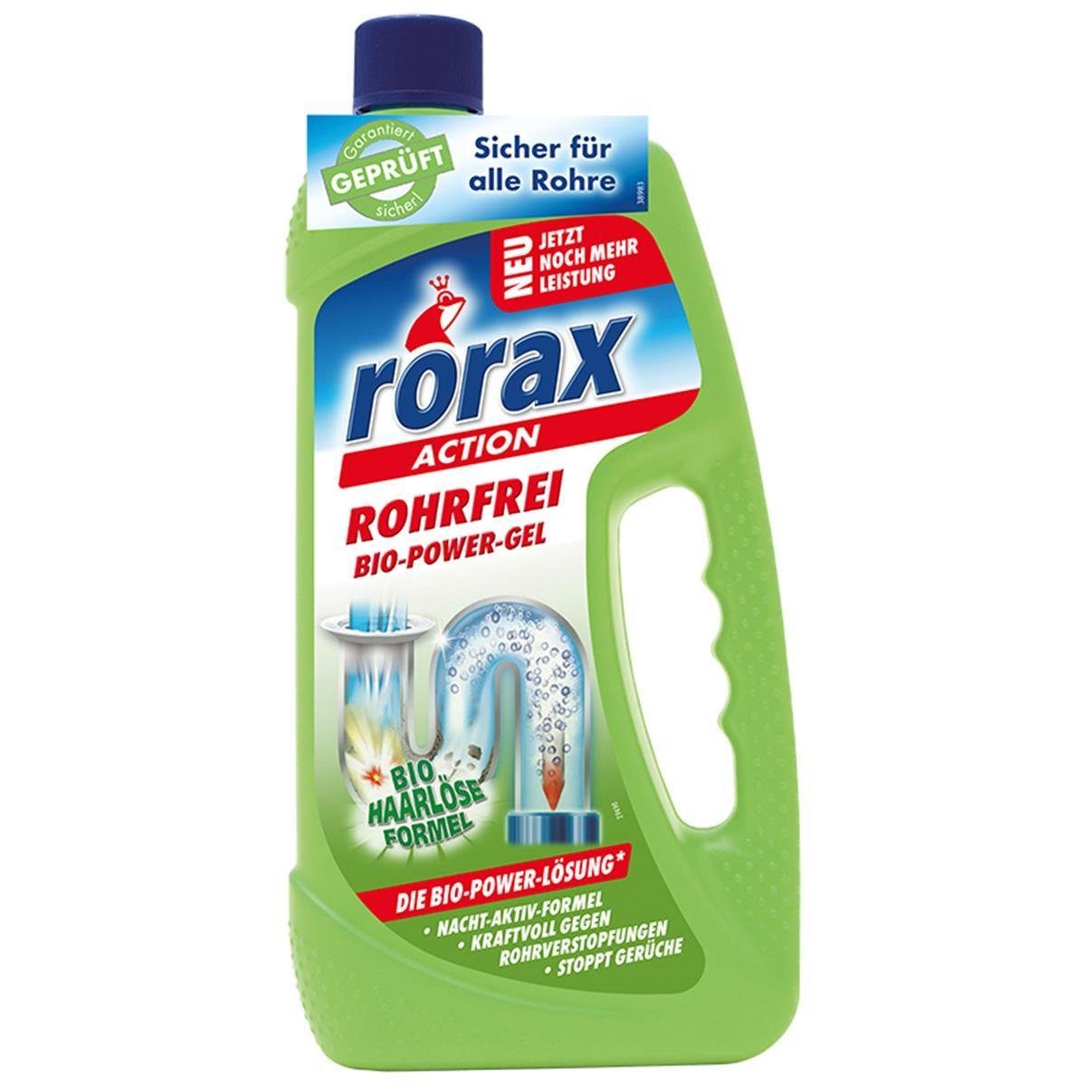 rorax 2x rorax Rohrfrei Bio-Power-Gel 1 selbst Haare Liter Rohrreiniger auf - Löst