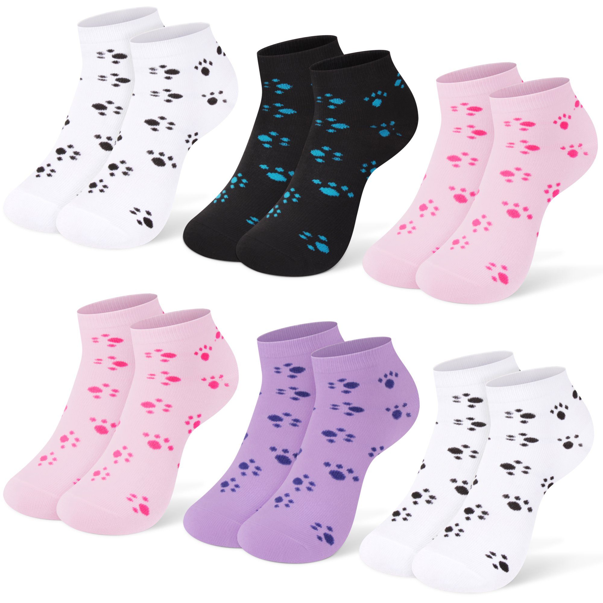 Libella Sneakersocken 92279-92276 (12er-Pack) 12 Paar Damen Sneaker Socken mit verschiendenen Motiven