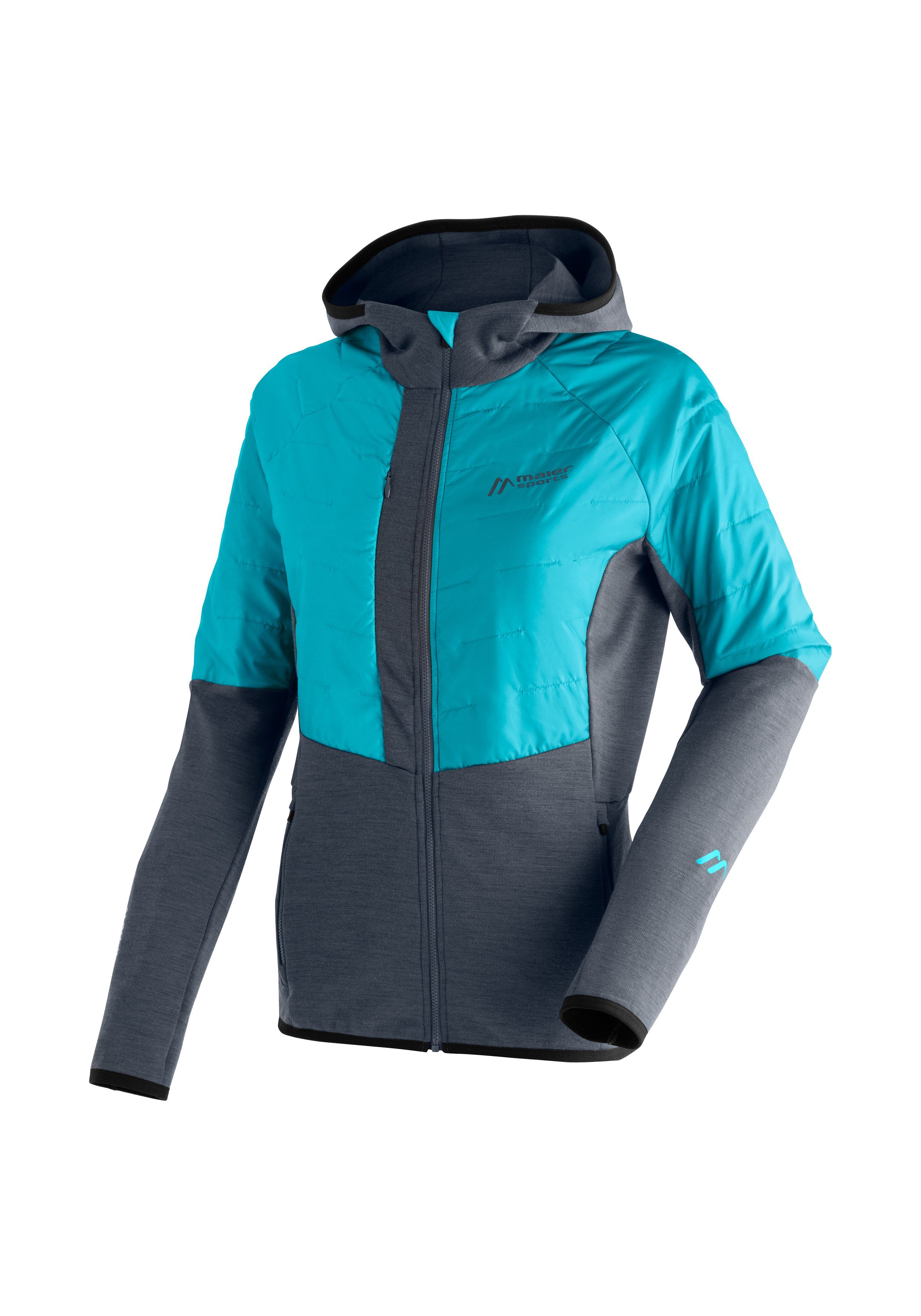 Maier Sports Outdoorjacke Lanus W Damen Wanderjacke wattiert, atmungsaktive Trekking-Jacke mit 3 Taschen graublau