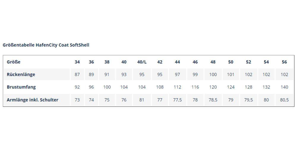 BMS Softshellmantel Damenmantel von BMS sportlich elegant aus Hamburg auch in großen Größen