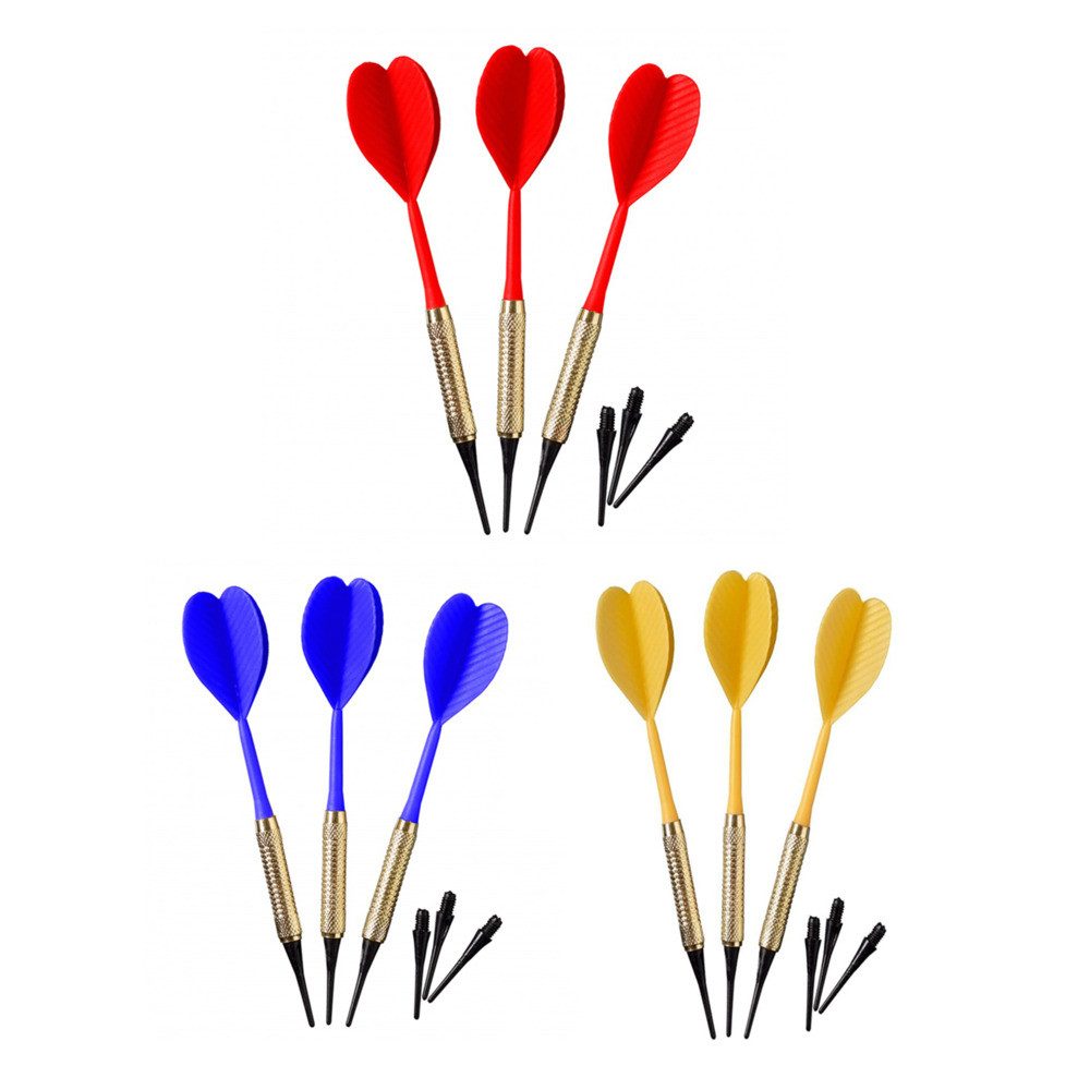Dartpfeil Dartpfeile Safety Standard 7g rot gelb blau 3 Stück 3fach sortiert