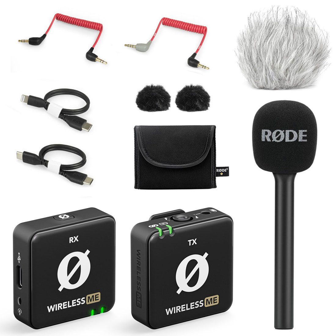 Rode Wireless ME mit Interview GO und Windschutz Digitales Aufnahmegerät