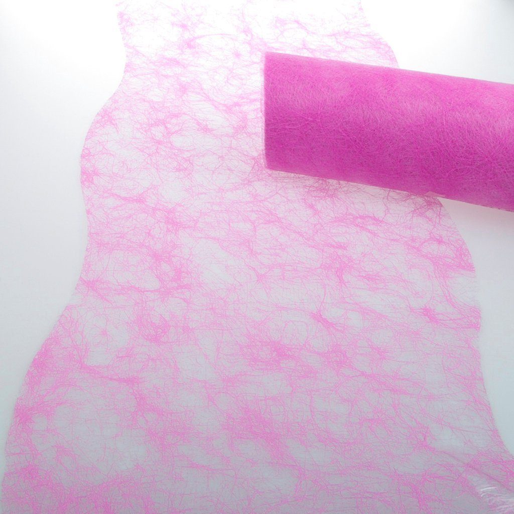 Deko AS Tischläufer Sizoflor Tischband Wellenschnitt pink ca. 25 cm Rolle 25 Meter 60W 019