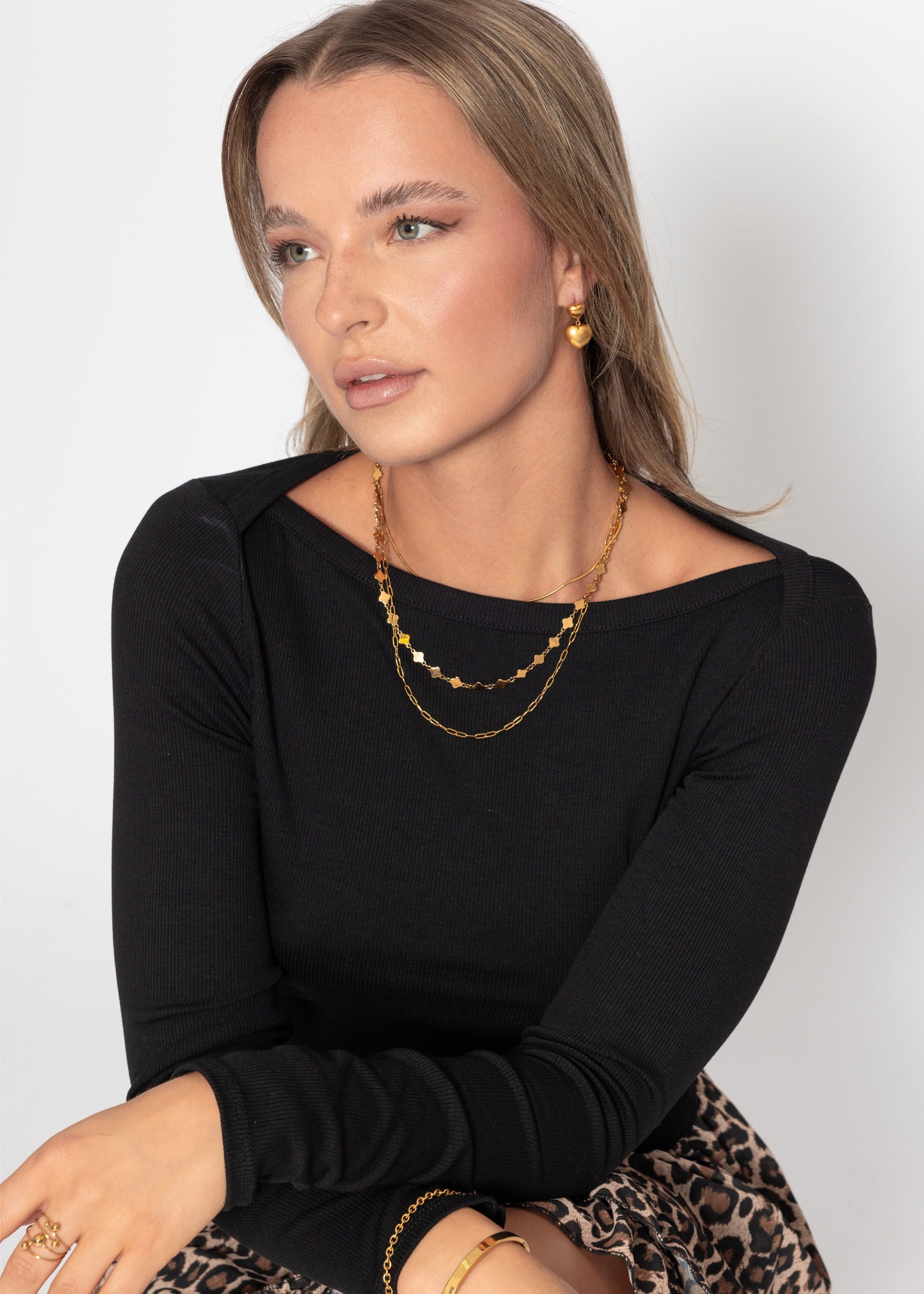 SASSYCLASSY Langarmshirt Geripptes Langarmshirt Damen mit günstig online kaufen