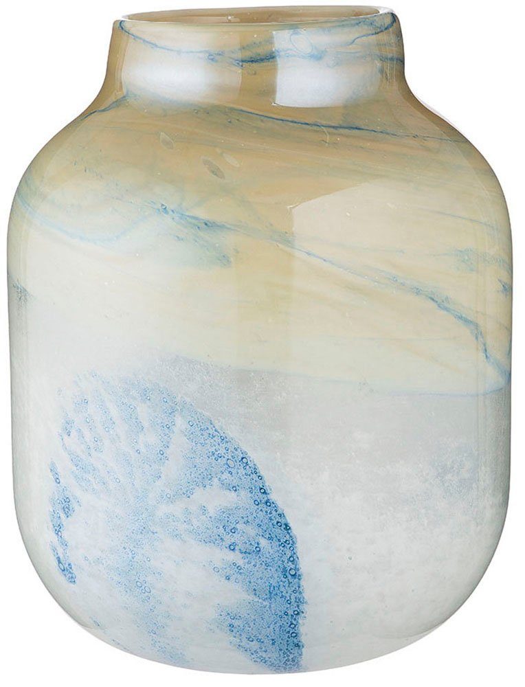 Casablanca by Gilde ca. Dekovase aus Fresh, 24 Tischvase Höhe (1 durchgefärbtem cm St), Glas, Vase