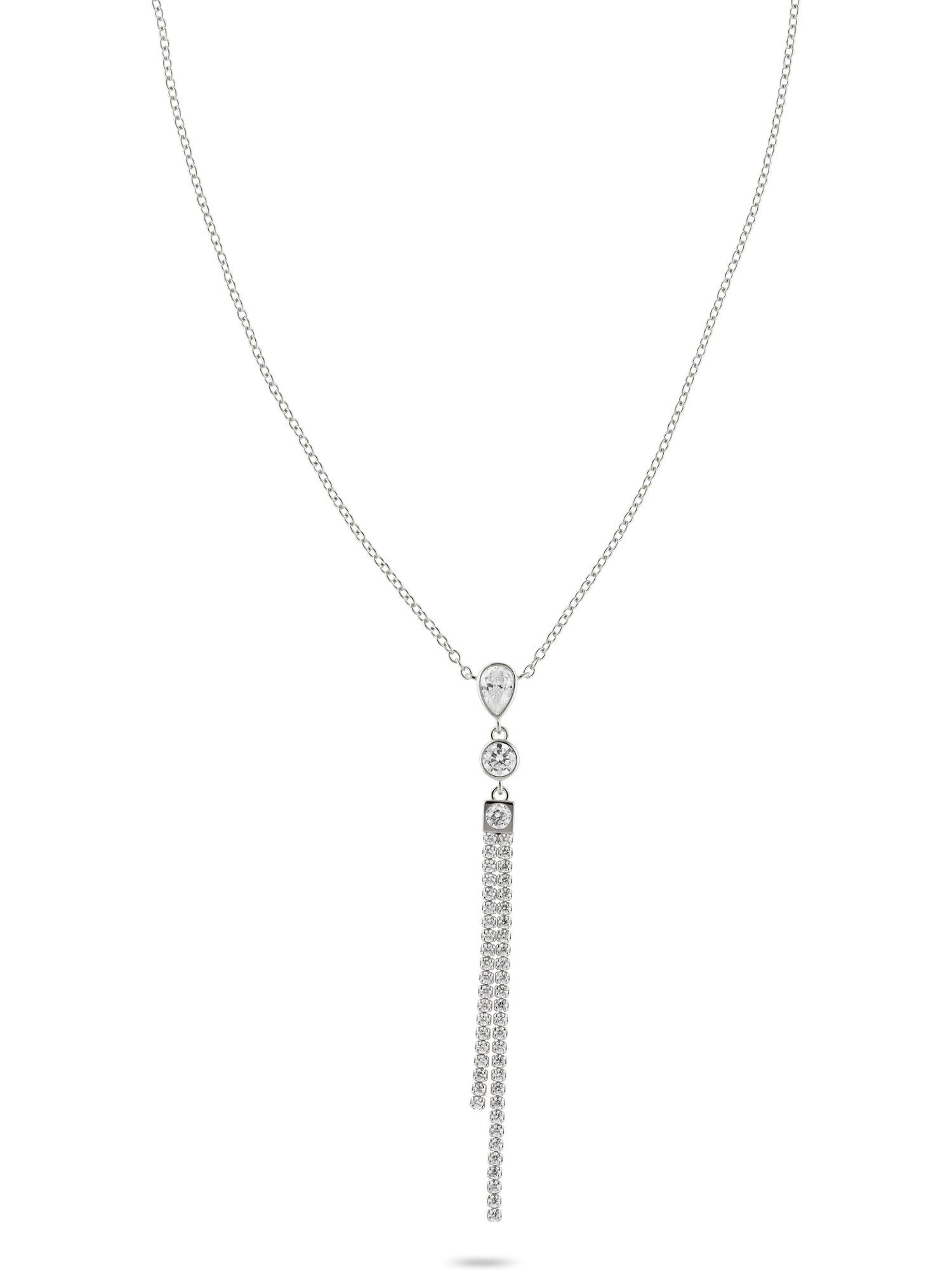 JETTE Silberkette JETTE Damen-Kette 925er Silber, recycelt Zirkonia, CASCADE