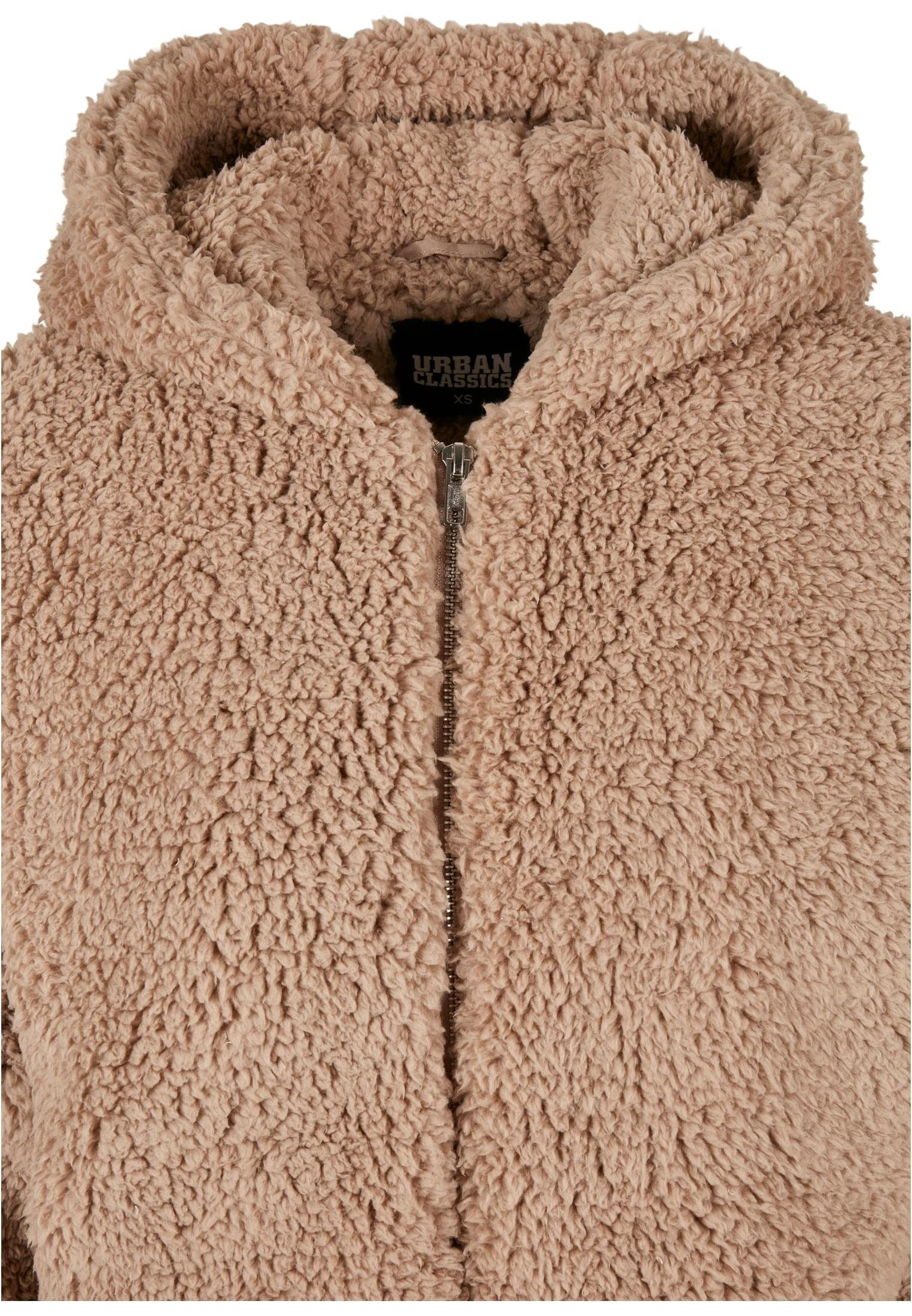 Sherpa Outdoorjacke softtaupe Ladies Short (1-St) Damen Oversized URBAN CLASSICS Jacket