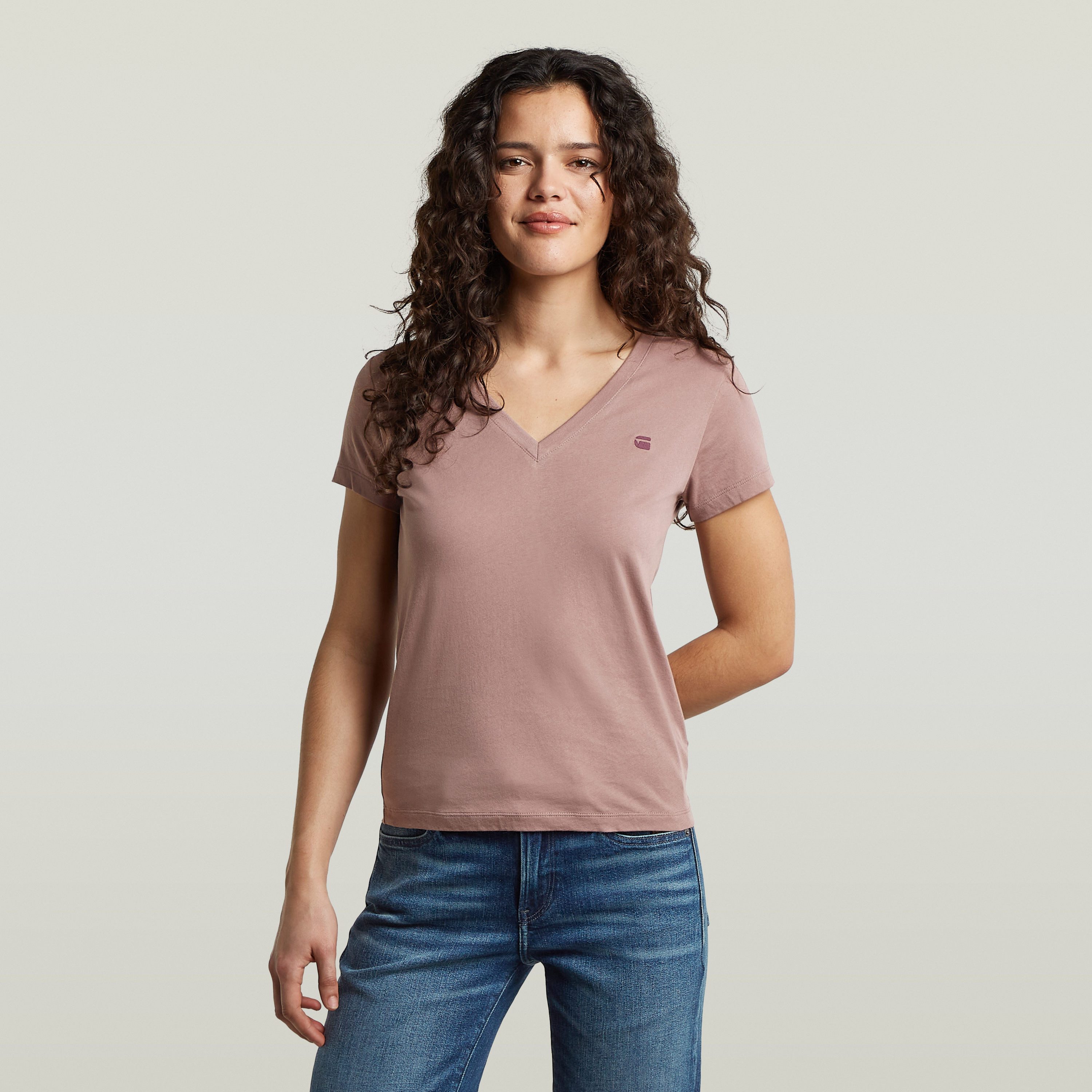 G-STAR V-Shirt Overdyed Form v t wmn in Baumwoll-Qualität