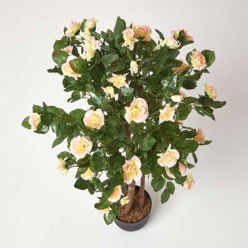 Kunstbaum Kunstpflanze Rosenbaum rosa, Homescapes, Höhe 122 cm