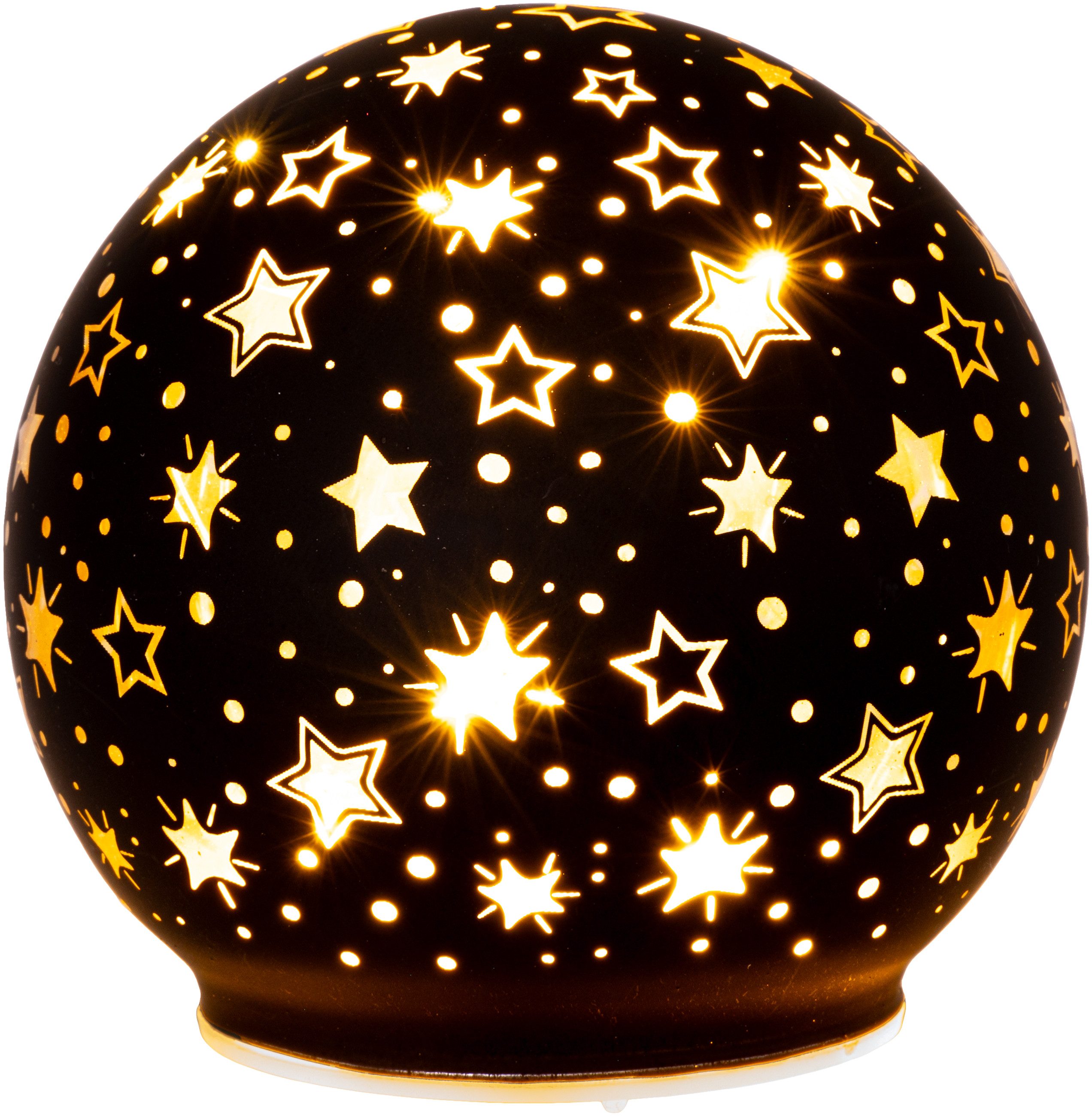 SIKORA Dekoobjekt DK30 LED Glas Nachtlicht Leuchtkugel Sternen Motiv mit Ti günstig online kaufen