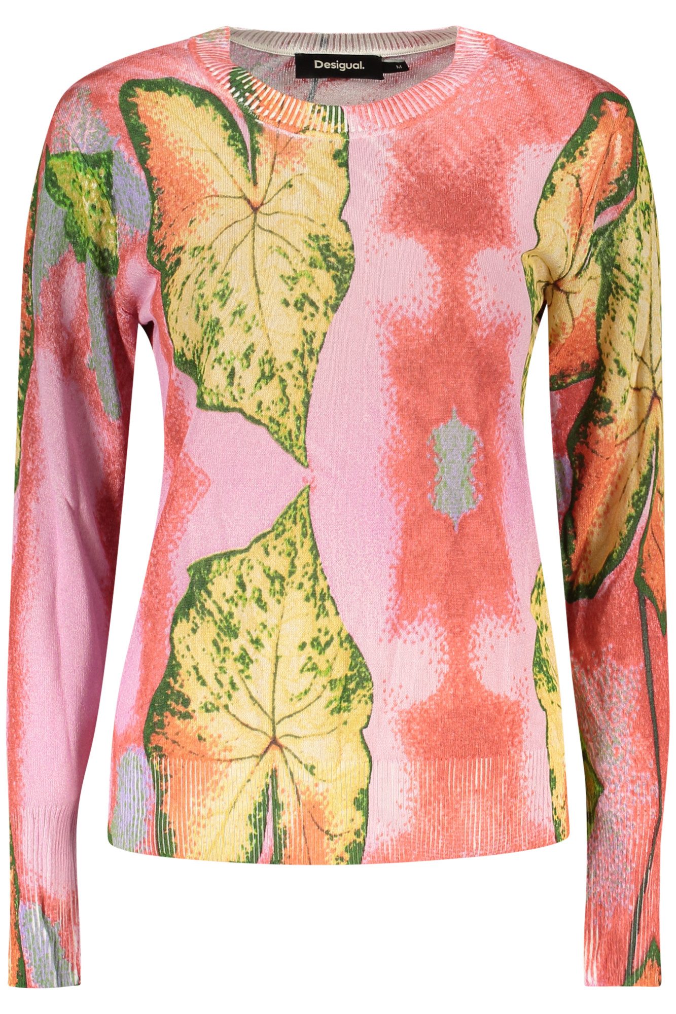 Desigual Strickpullover Rosa Damenpullover mit Muster - Langarmshirt Rundha günstig online kaufen
