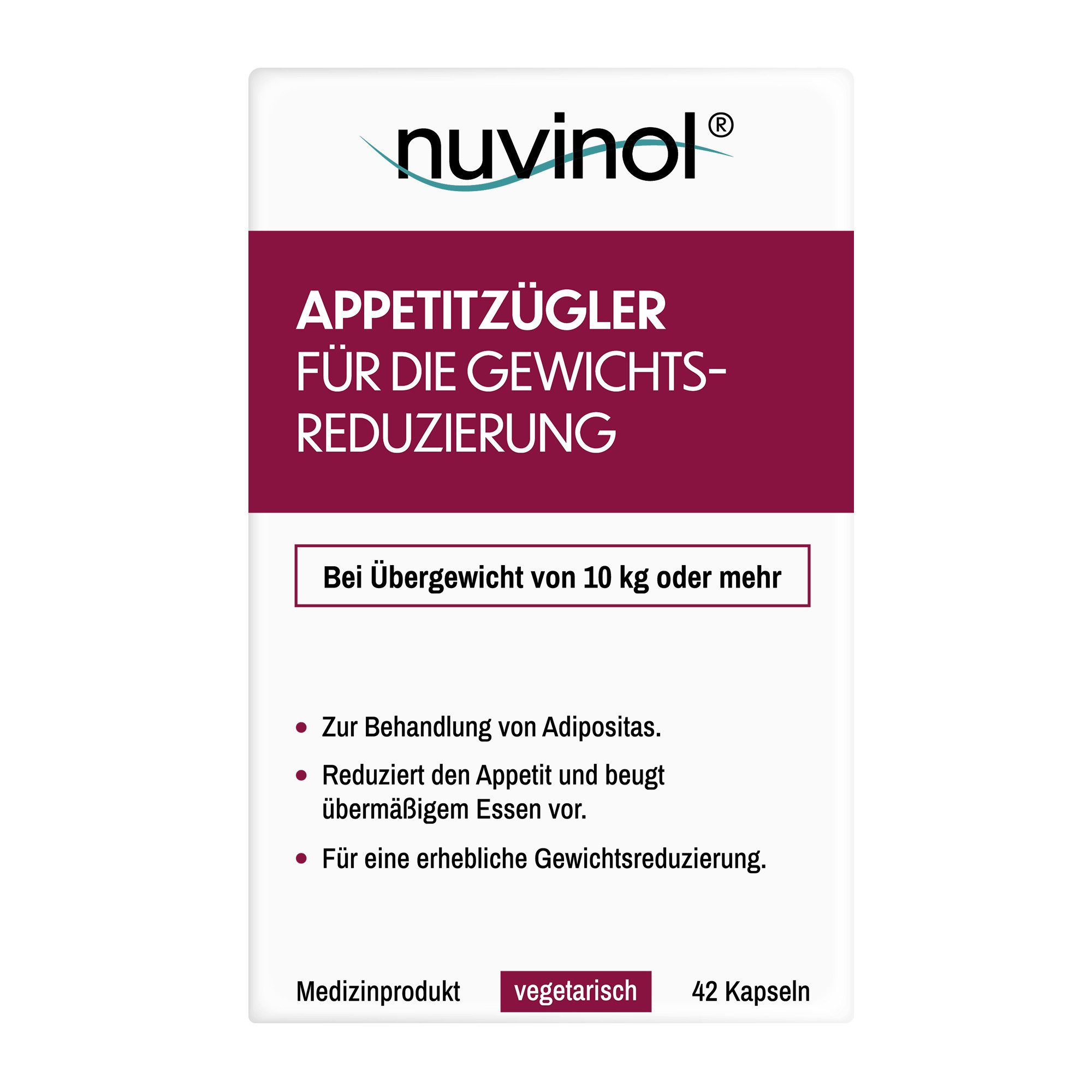 nuvinol Appetitzügler für die Gewichtsreduzierung Kapseln, 29.4 g 0.0 ml