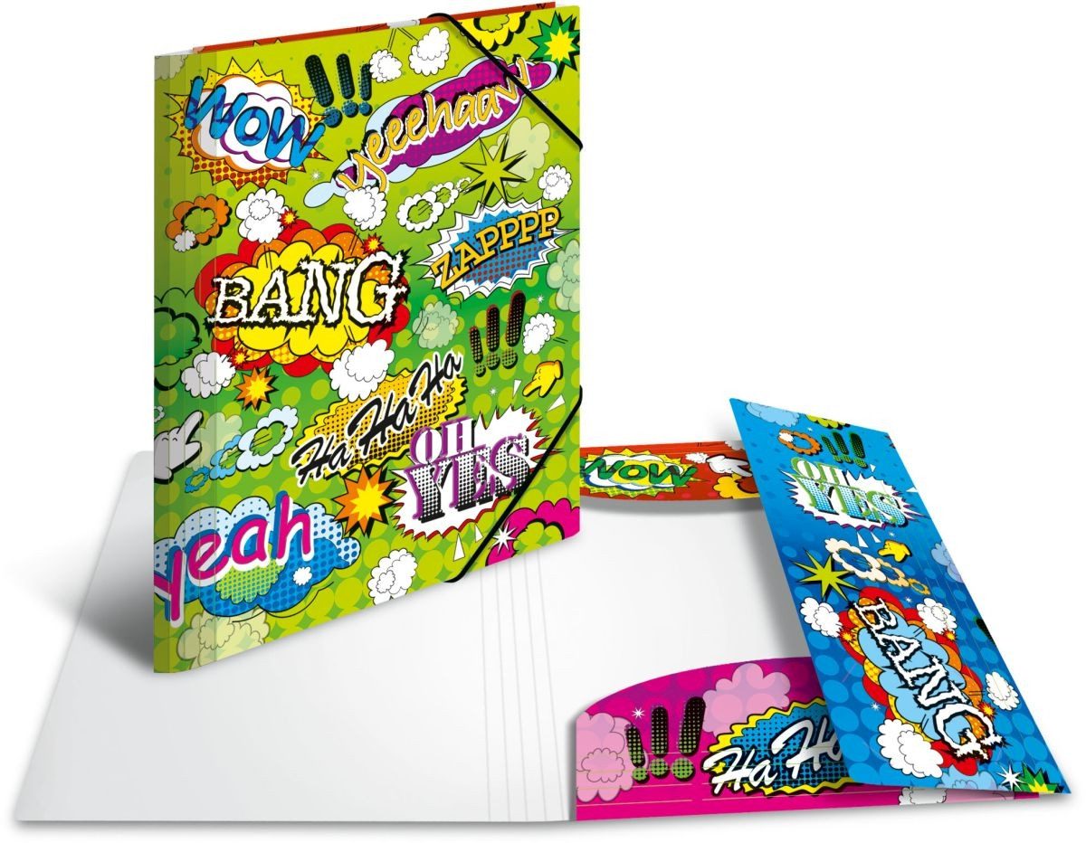 HERMA Fächermappe Sammelmappe A4 PP Comics (3 Stück)