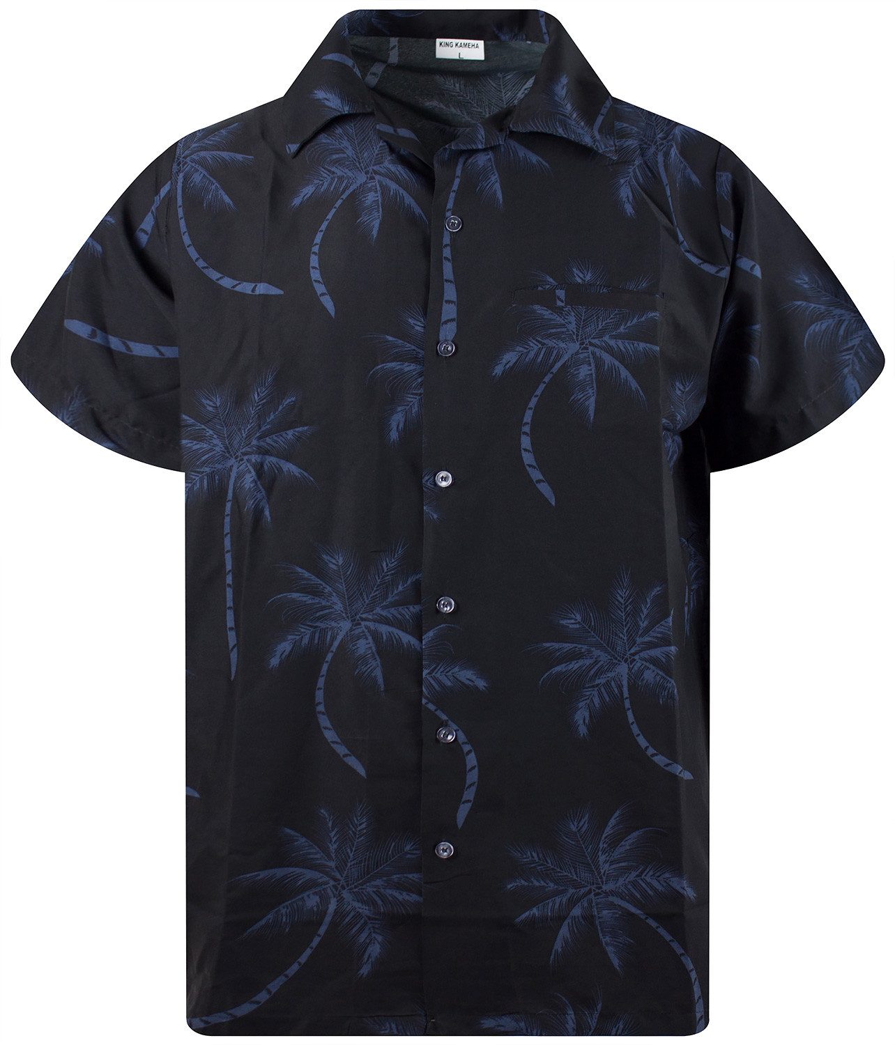 King Kameha Hawaiihemd Palmshadow Funky Hawaii-Hemd Kurzarm Front-Tasche St günstig online kaufen