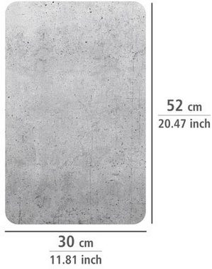 WENKO Herd-Abdeckplatte Beton, Glas, (Set, 2 tlg), für alle Herdarten, 52x30 cm