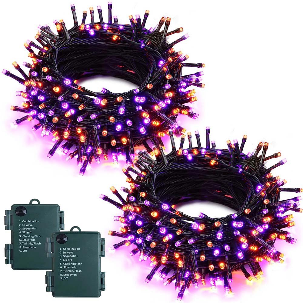 MUPOO LED-Lichterkette Halloween Lichterkette 5/10m,Weihnachtsdeko,Timer, B günstig online kaufen
