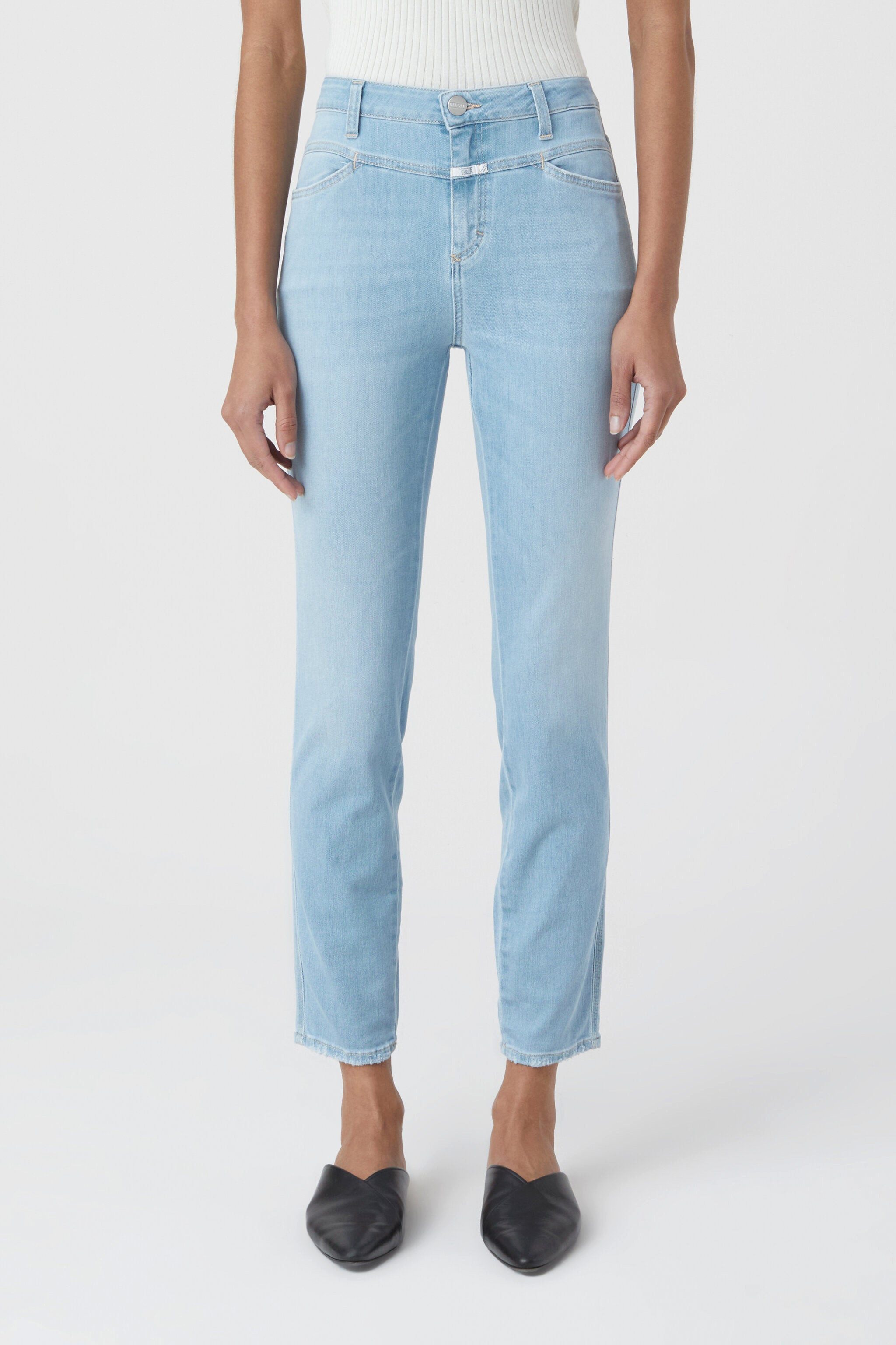 CLOSED Skinny-fit-Jeans CLOSED Jeans SKINNY PUSHER High Waist - Light Blue