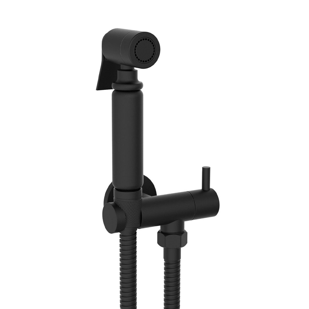 Belvit Bidetarmatur BV-BA3729 (nicht_zutreffend, 1-St) BELVIT Design Bidet Toilettenarmatur mit Handbrause matt schwarz