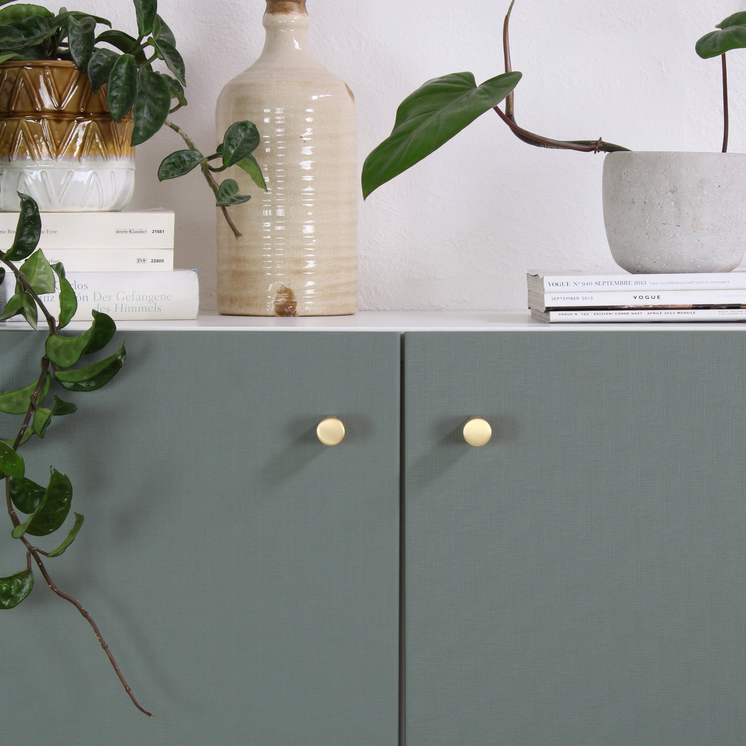Natural Goods Berlin Möbelgriff KNOPF (10-St), Möbelknopf, Schrankgriff, Knauf für Schublade und Tür, Edelstahl-Optik