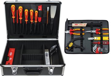 FAMEX Werkzeugset 789-10 Alu Werkzeugkoffer mit Werkzeug Set für den Elektriker, (Werkzeugkoffer, 31-St), TOP-Qualität