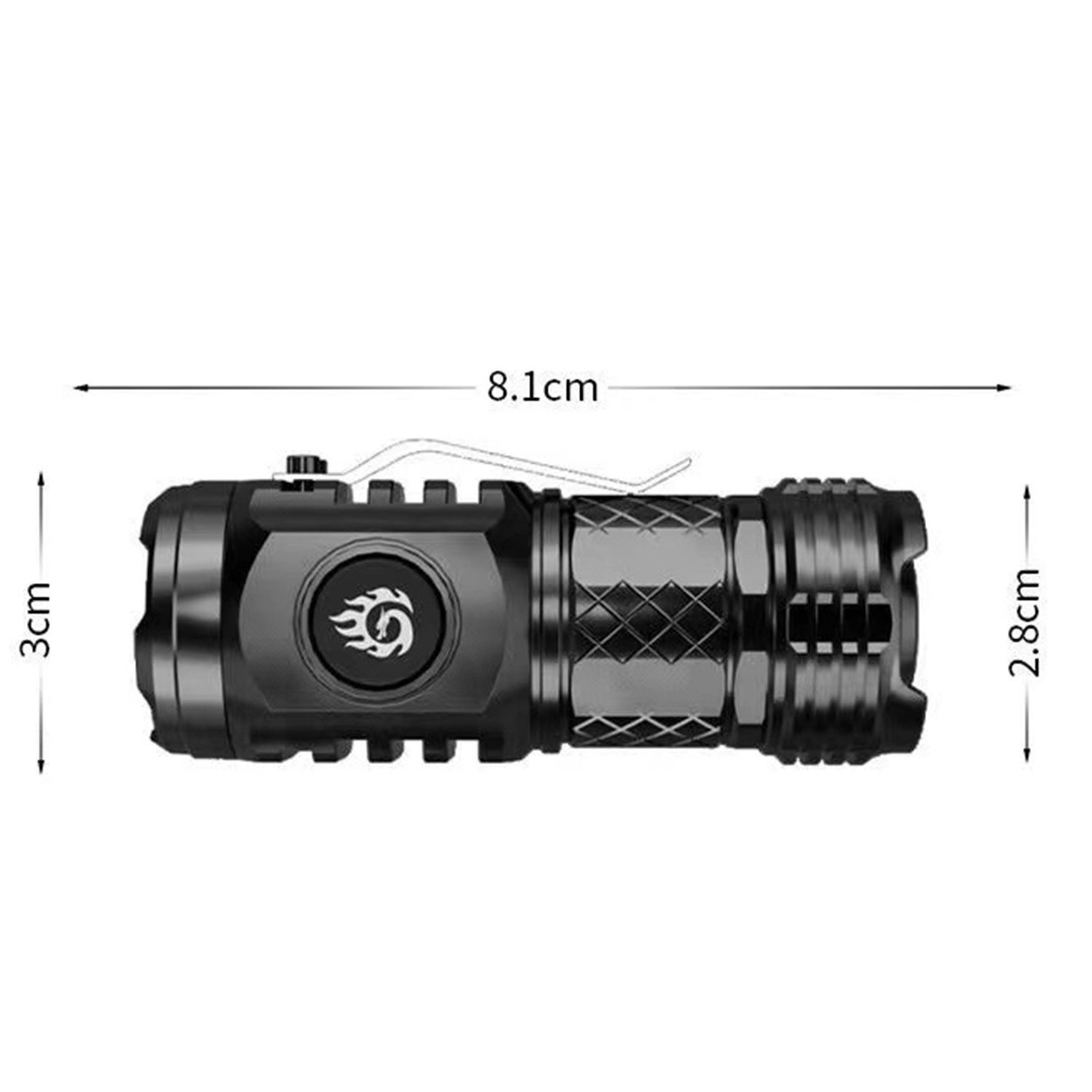 Refttenw Taschenlampe LED Tragbar Aufladbar Extrem Hell mit 5 Lichtmodi Mit günstig online kaufen