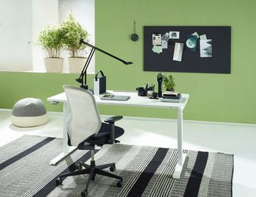 MO Casa Schreibtisch Elektrisch höhenverstellbarer Schreibtisch "MO Five" mit Tischplatte und integriertem Kabeldurchlass - stufenlos verstellbarer Bürotisch (Sitz-Steh Tisch) - nachhaltig in Deutschland gefertigt - ergonomischer Arbeitsplatz, verschiedene Größen und Farben frei wählbar
