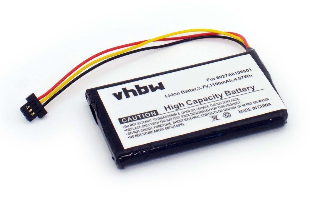 vhbw kompatibel mit TomTom XL V3, IQ, 4EM0.001.01 Akku Li-Ion 1100 mAh (3,7 V)