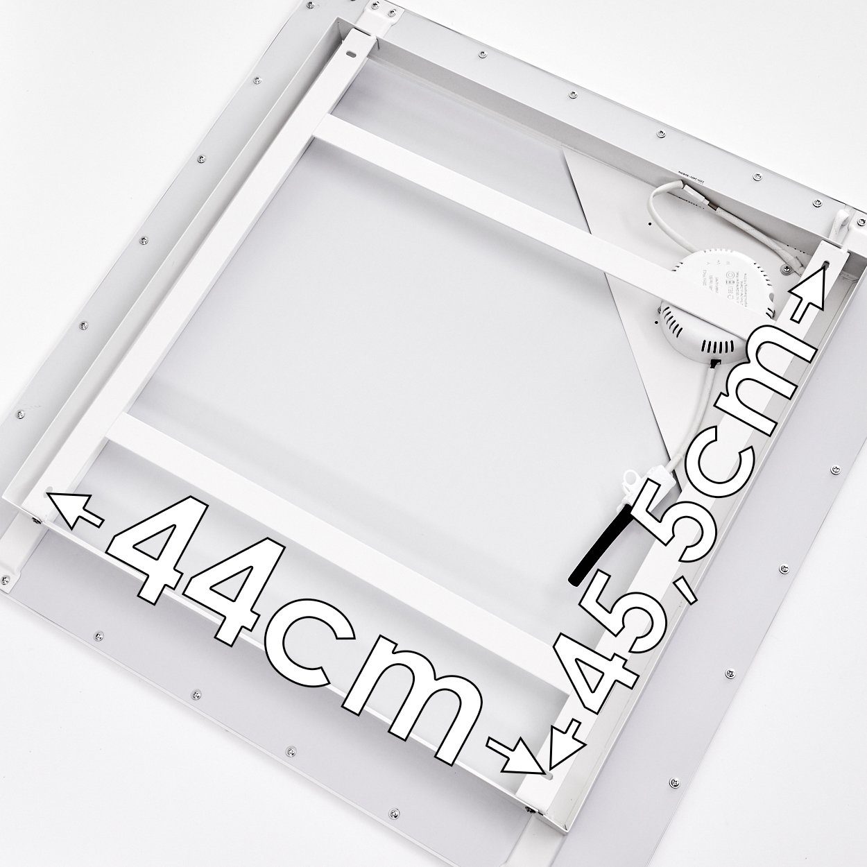 Aluminiumin Kelvin, 4800 Weiß, hofstein Design aus 40 Deckenlampe Watt, flachem Lumen, Deckenpanel eckige »Vacil« modernes 3000 Panel in Panel LED