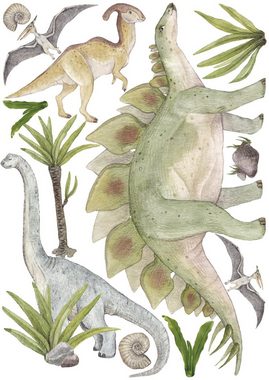 anna wand Wandsticker "Dinosaurier" mehrfarbig - Wandtattoo Dinos, selbstklebend