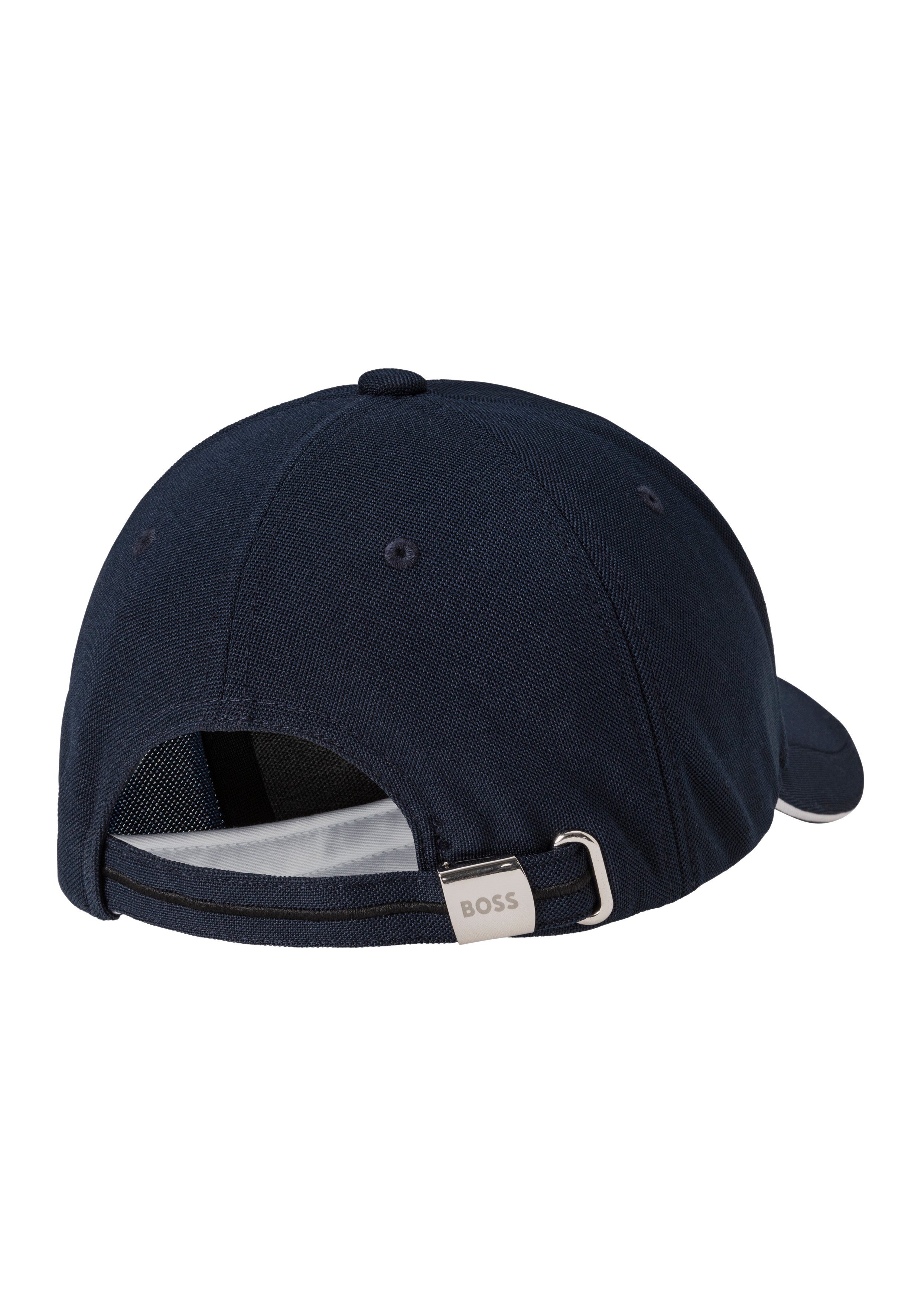 blue GREEN dark Cap mit Cap-US BOSS Schirmdetail Baseball kontrastfarbenem