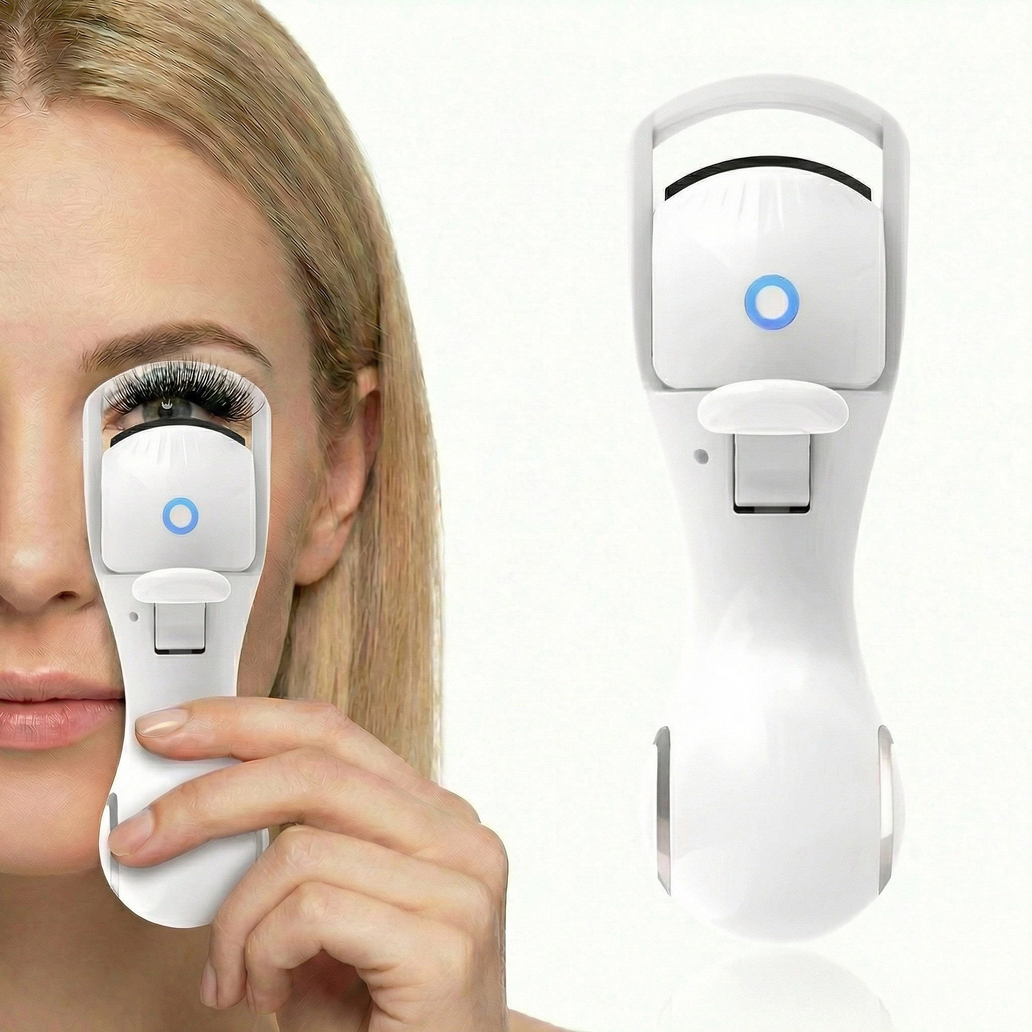 SWGOTA Wimpernzange Beheizte Wimpernzange Elektrisch mit 3 Temperaturstufen für Alltag, beheizter Wimpern Curler mit LEDAnzeige/Silikonpad/schnelles Vorheizen