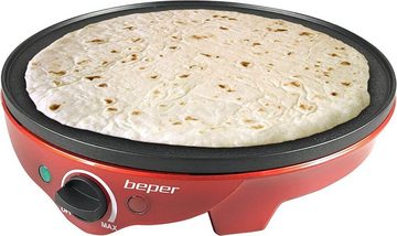 Beper Crêpesmaker BT.700Y Crepes Maker für Crêpes, Pfannkuchen und Piadinas elektrisch, 1300 W, Ø 30,00 cm