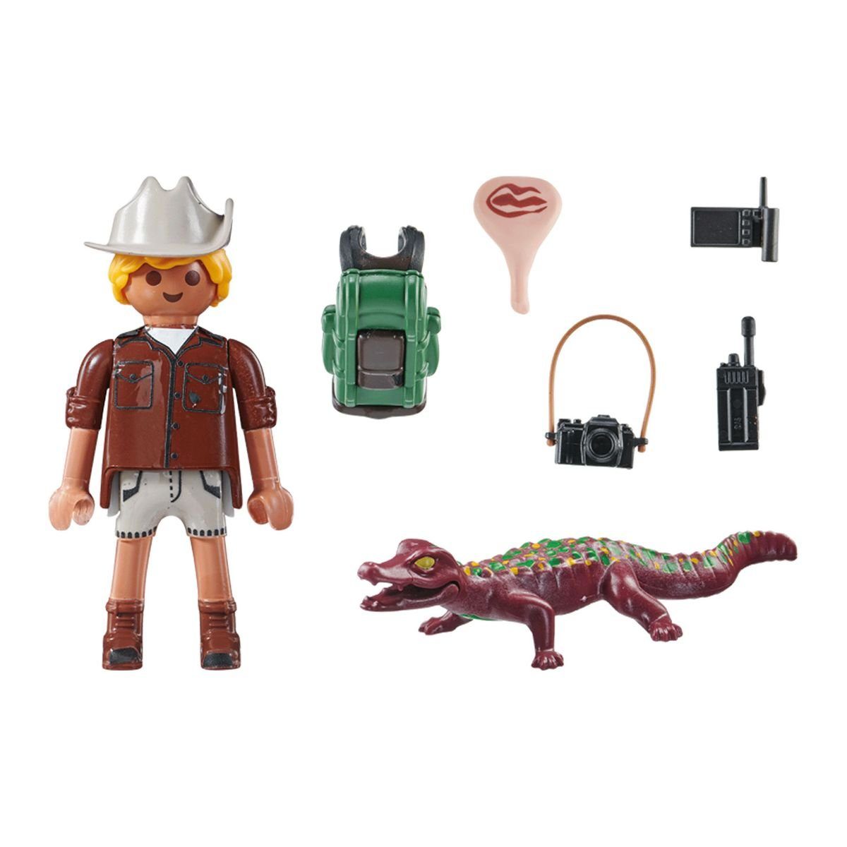 Playmobil® Actionfigur PLAYMOBIL® 71168 - Special Plus - Forscher mit jungem Kaiman