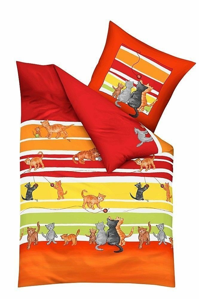 Kaeppel Kinderbettwäsche Biber orange 80x 80 135 x 200 cm günstig online kaufen