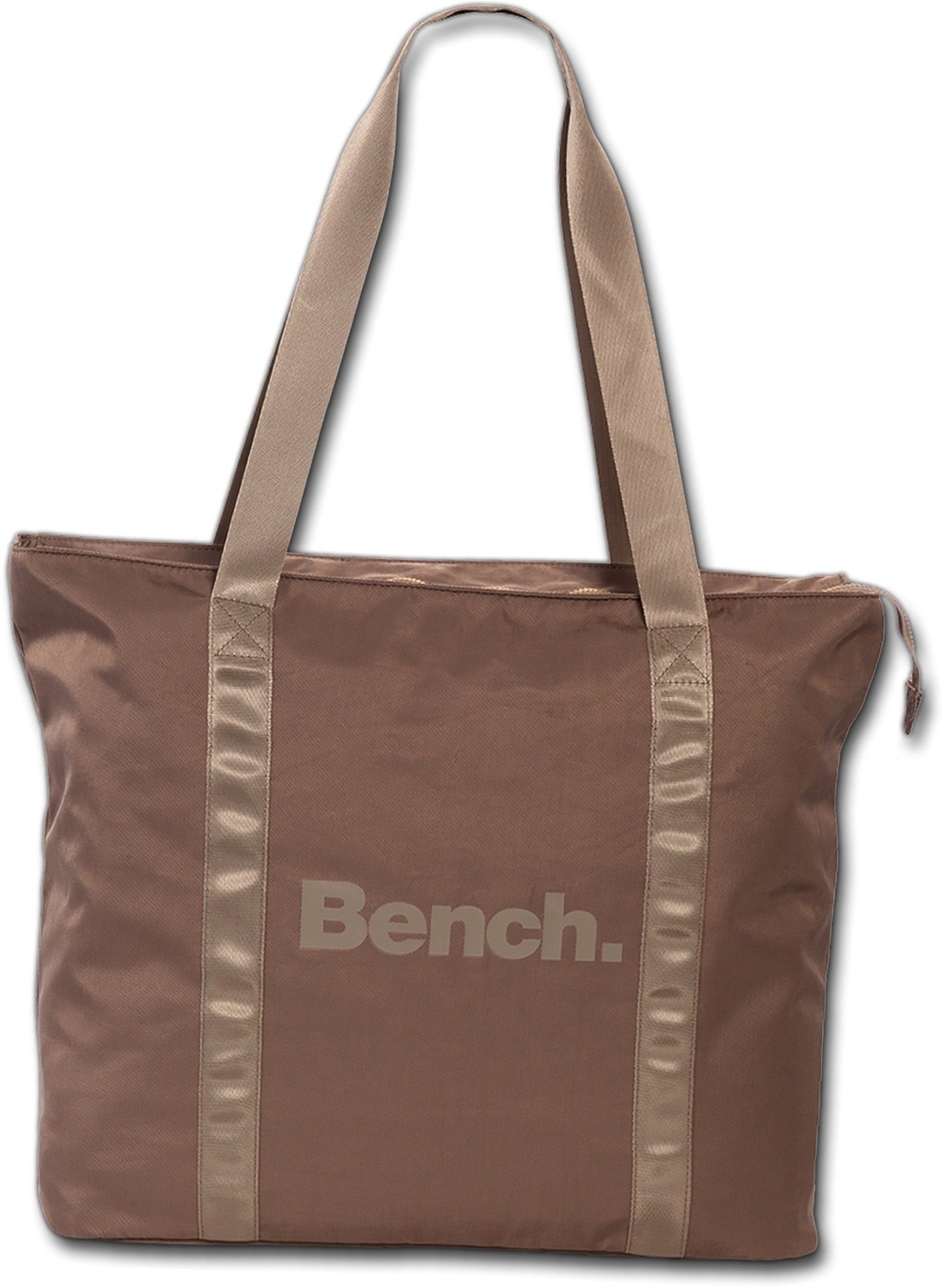 Bench. Schultertasche Bench sportliche Сумки для покупок Bag (Schultertasche, Schultertasche), Damen-Jugend Tasche strapazierfähiges Textilnylon graubraun, rosa, Uni