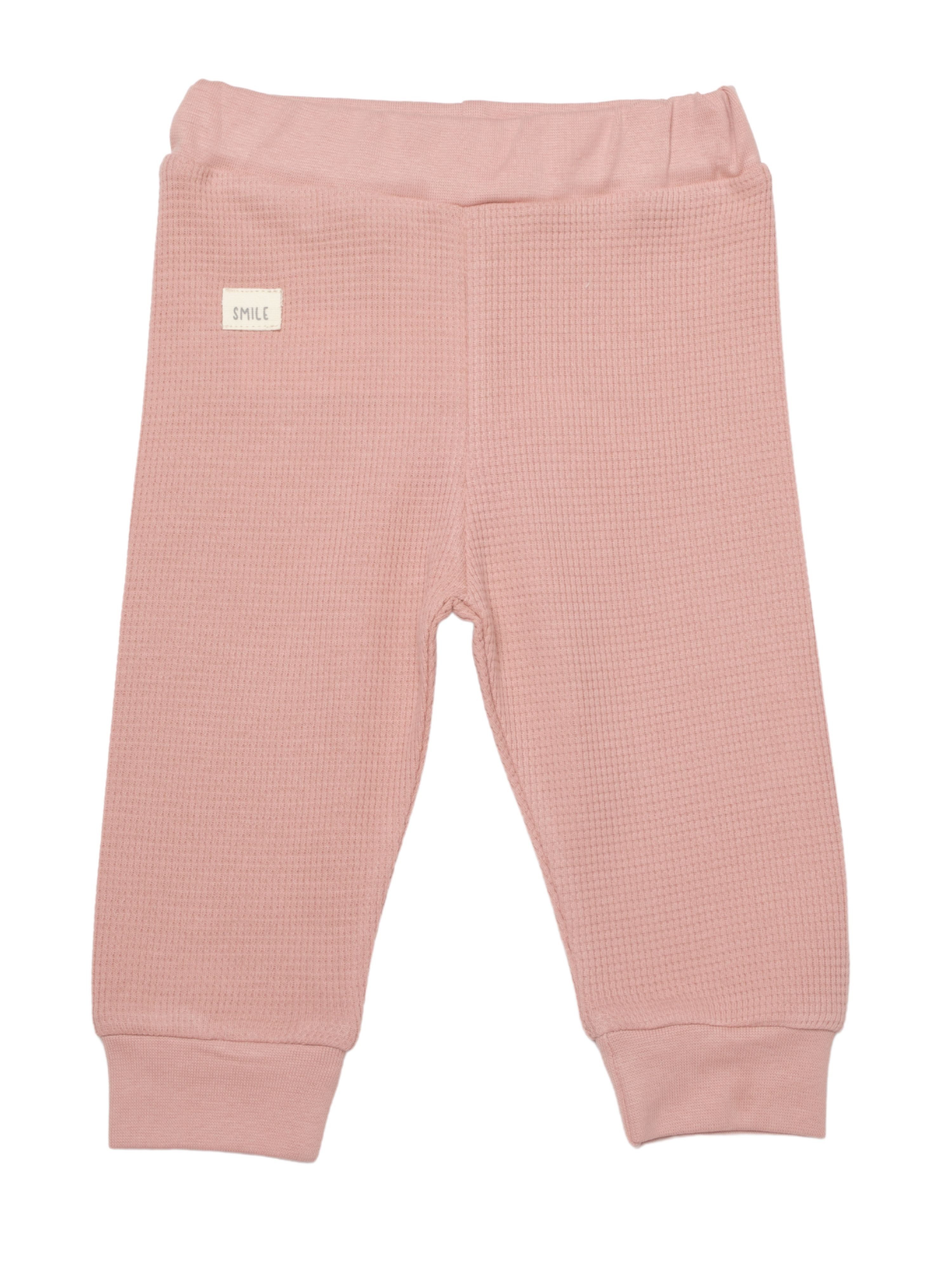 biorganic Funktionshose Baby Waffle Smile für Jungen und Mädchen Unisex Hose (1-tlg) Waffelmuster, Bio-Baumwolle, Größe 68 - 86
